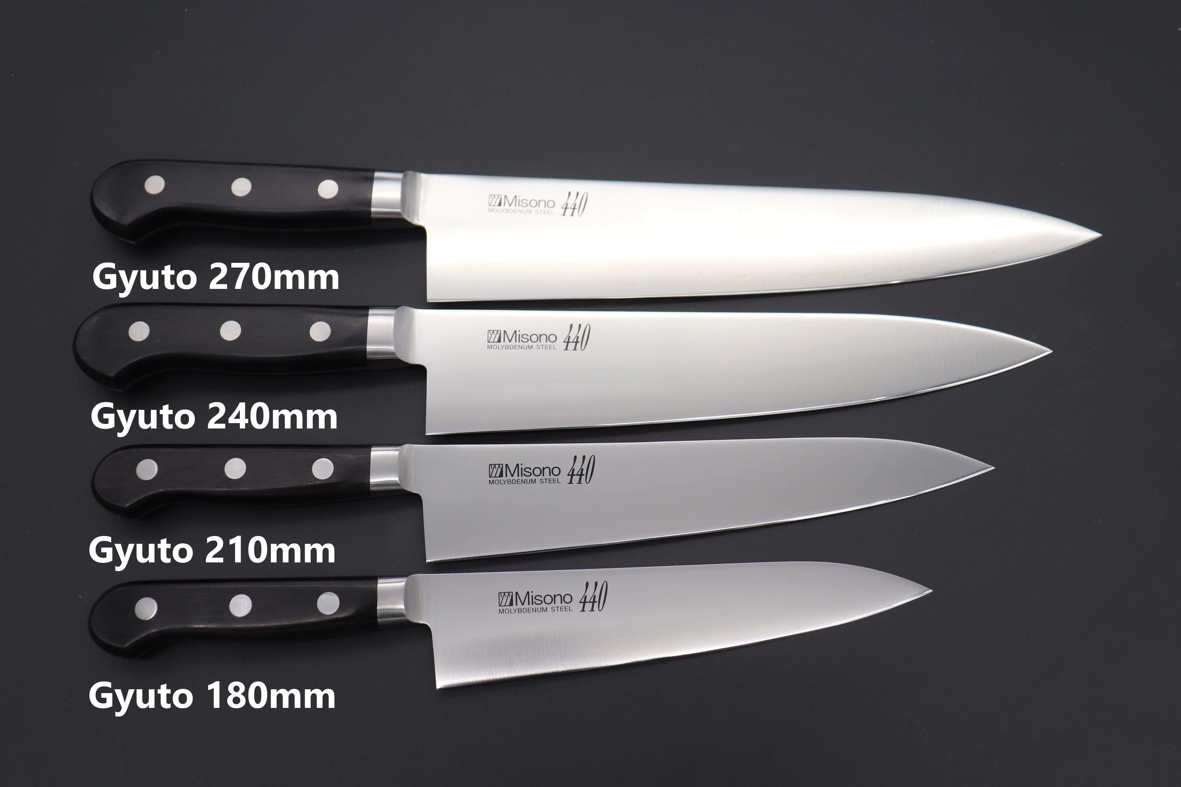 Misono 440 Series Gyuto (180mm to 300mm, 5 sizes) - Image 9