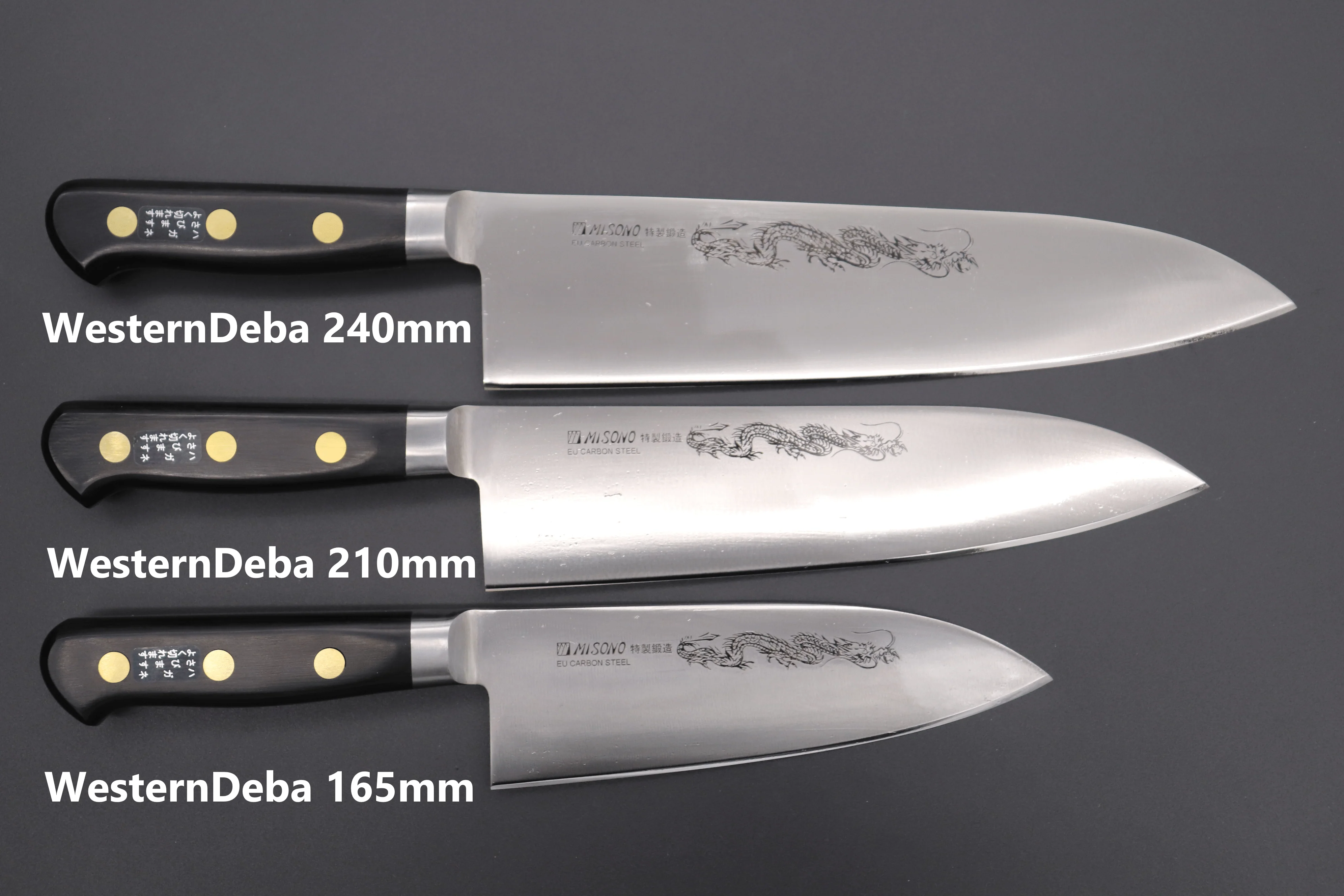 Misono Sweden Steel Series Western Deba (165mm to 270mm, 4 sizes) - Image 9