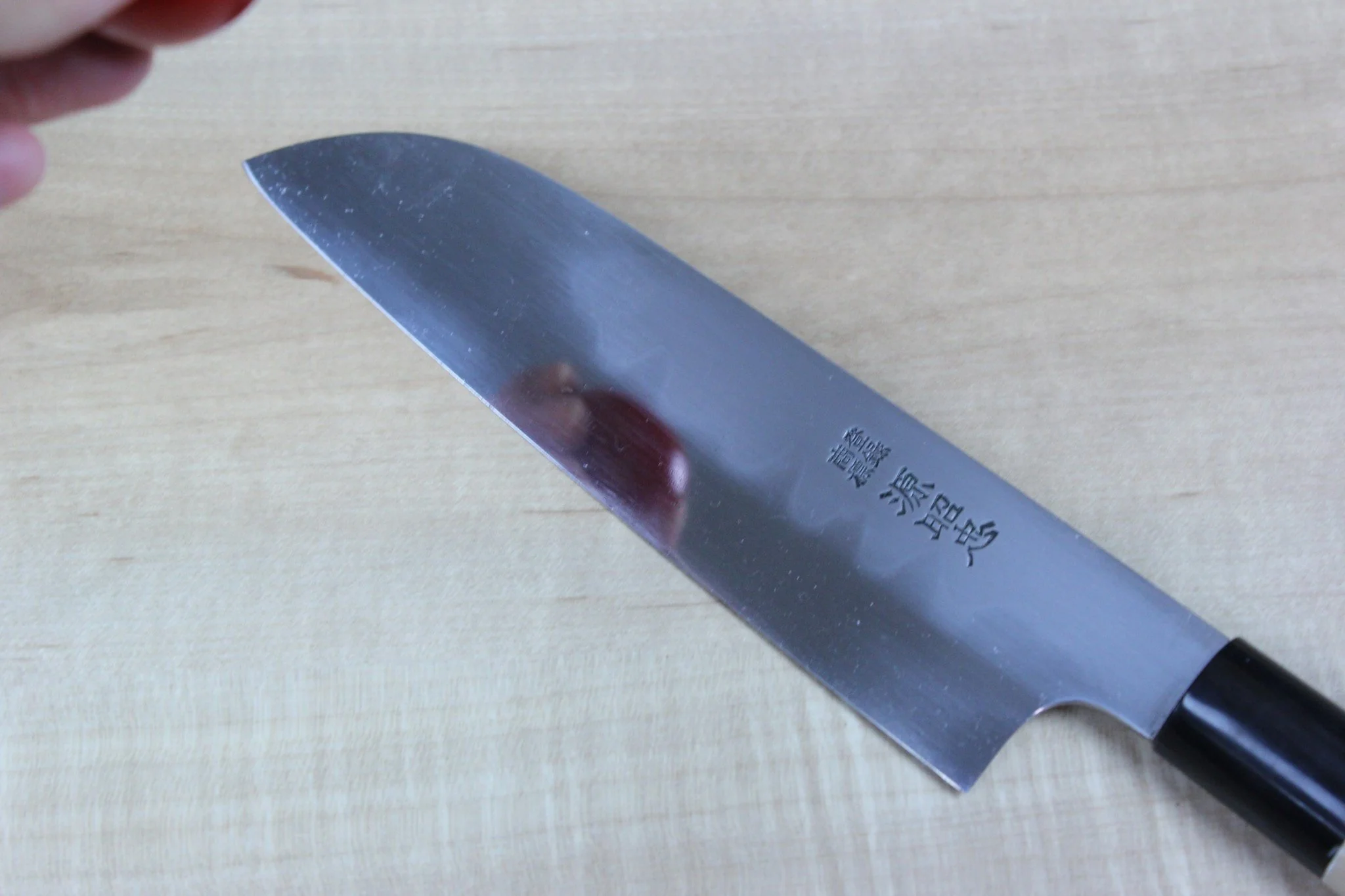 Mizuno Tanrenjo Akitada Honyaki Series White Steel Wa Santoku 180mm (7inch) - Image 3