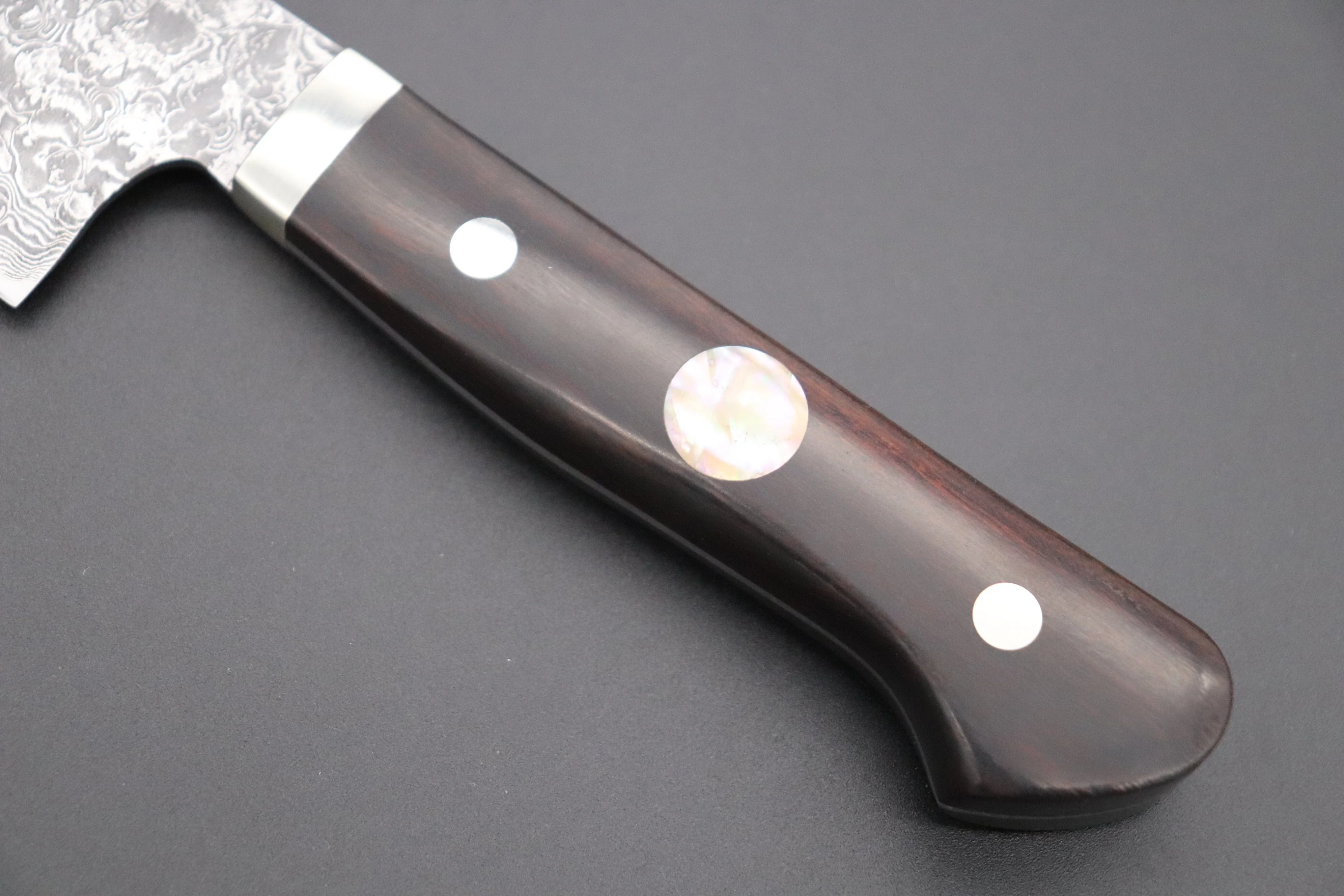 Mr. Itou “Luna Series” R-2 Custom Damascus Gyuto 170mm (6.6 inch) Desert Ironwood Handle (IT-137A) - Image 3