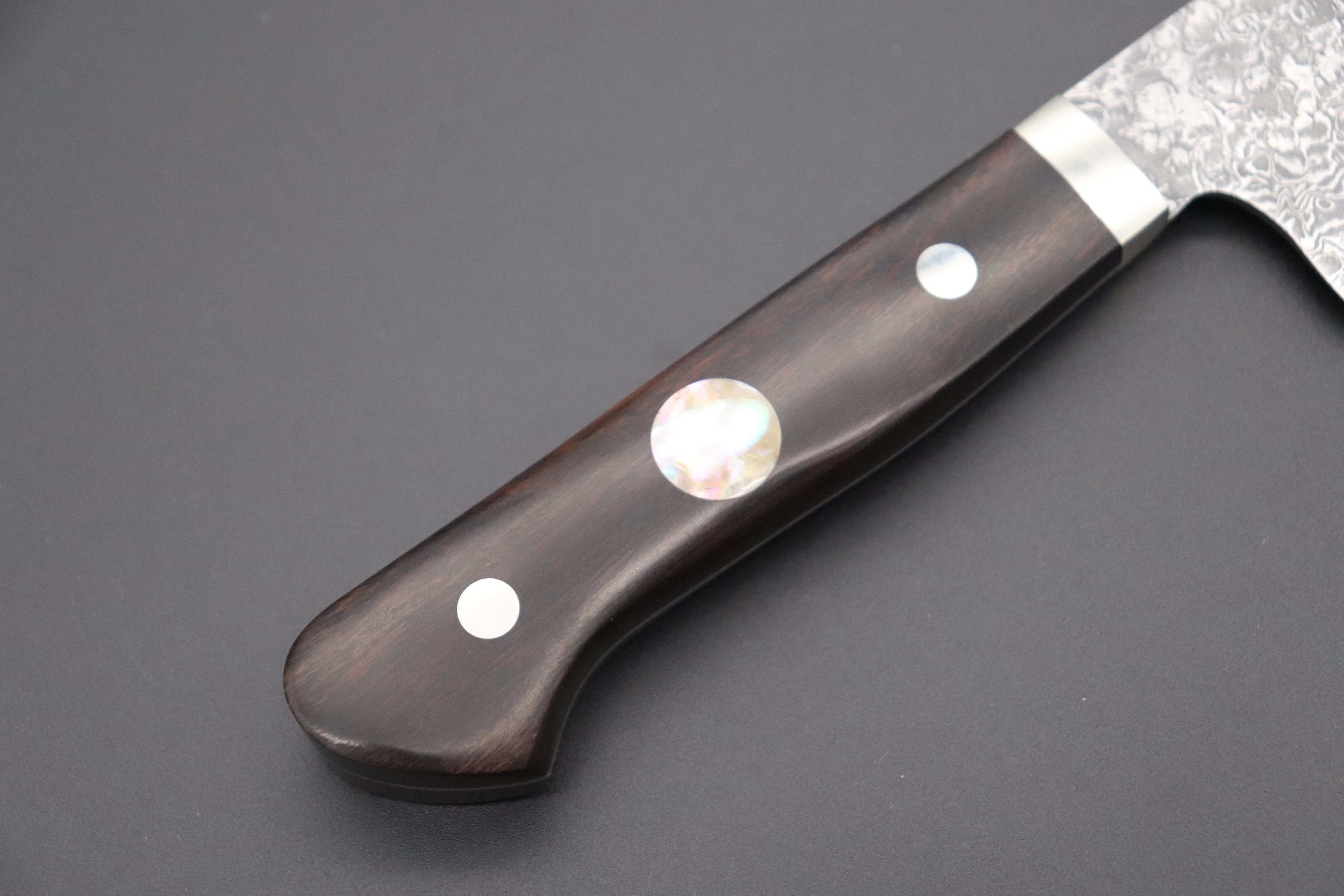 Mr. Itou “Luna Series” R-2 Custom Damascus Gyuto 170mm (6.6 inch) Desert Ironwood Handle (IT-137A) - Image 6