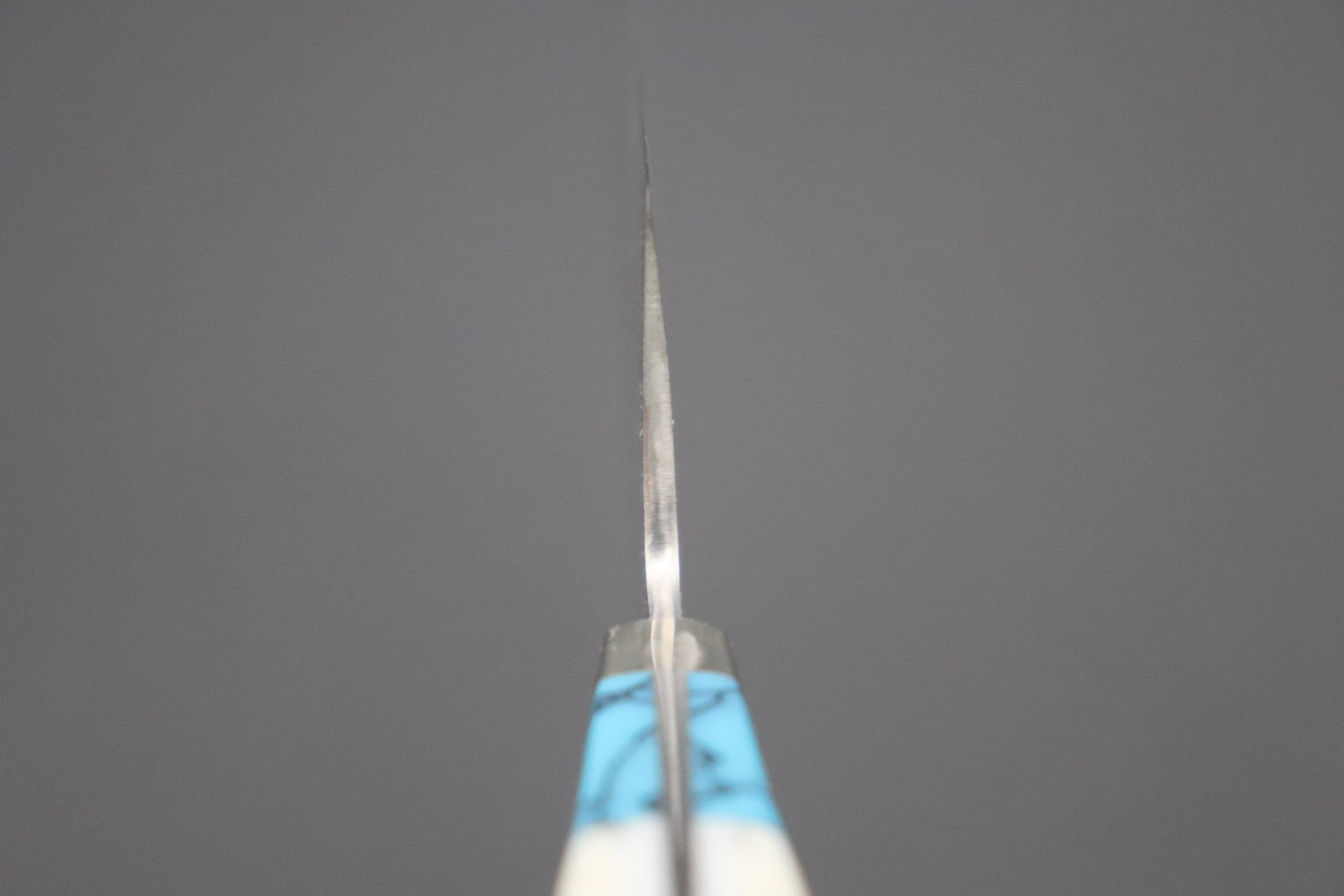 Mr. Itou “Luna Series” R-2 Custom Damascus Gyuto 185mm (7.2 inch) "Custom Combination Handle (Turquoise, White Color Camel Bone, Ironwood.)" (IT-130) - Image 4