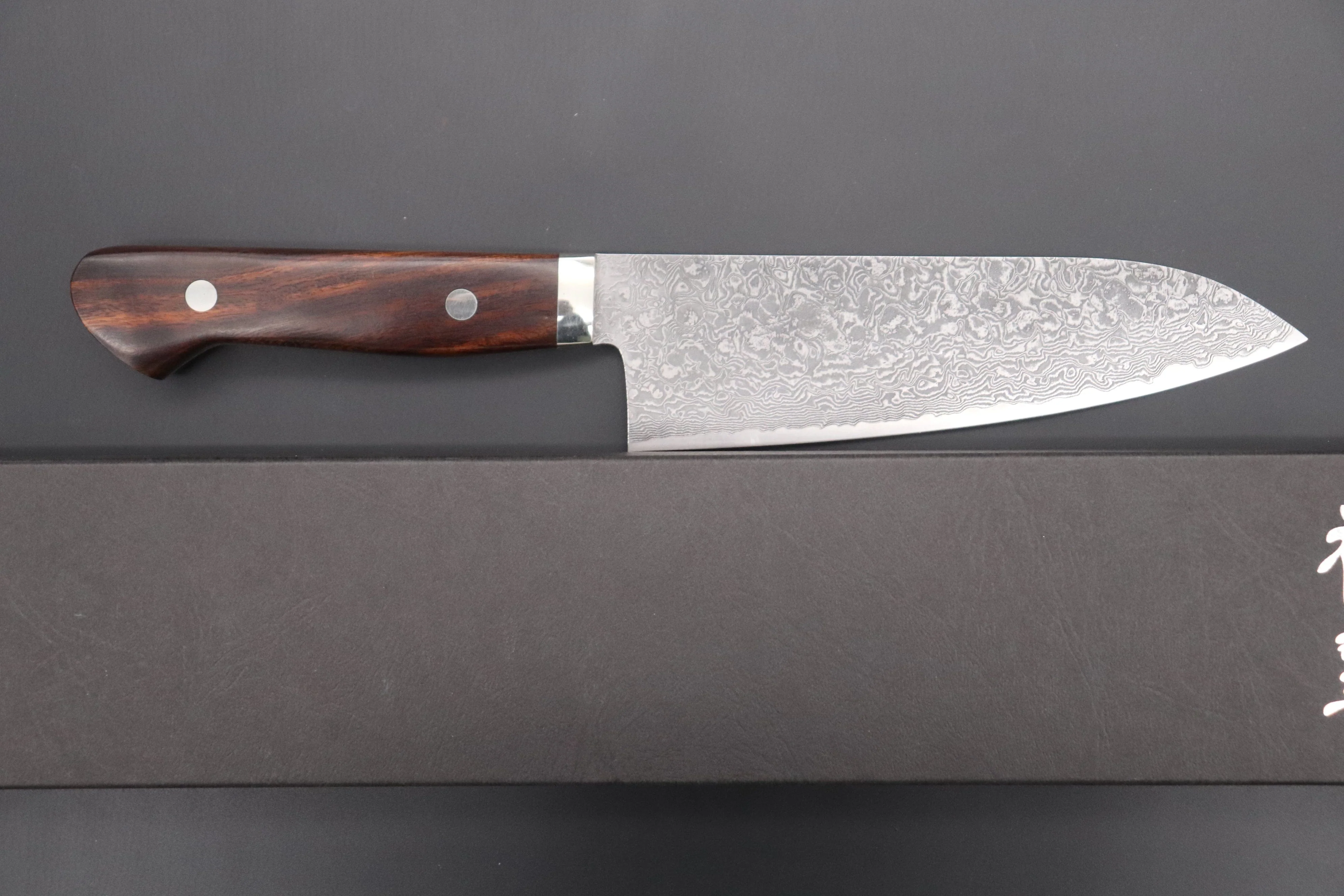 Mr. Itou R-2 Custom Damascus Gyuto 160mm (6.2 inch, Desert Ironwood Handle,  IT-205) - Image 8