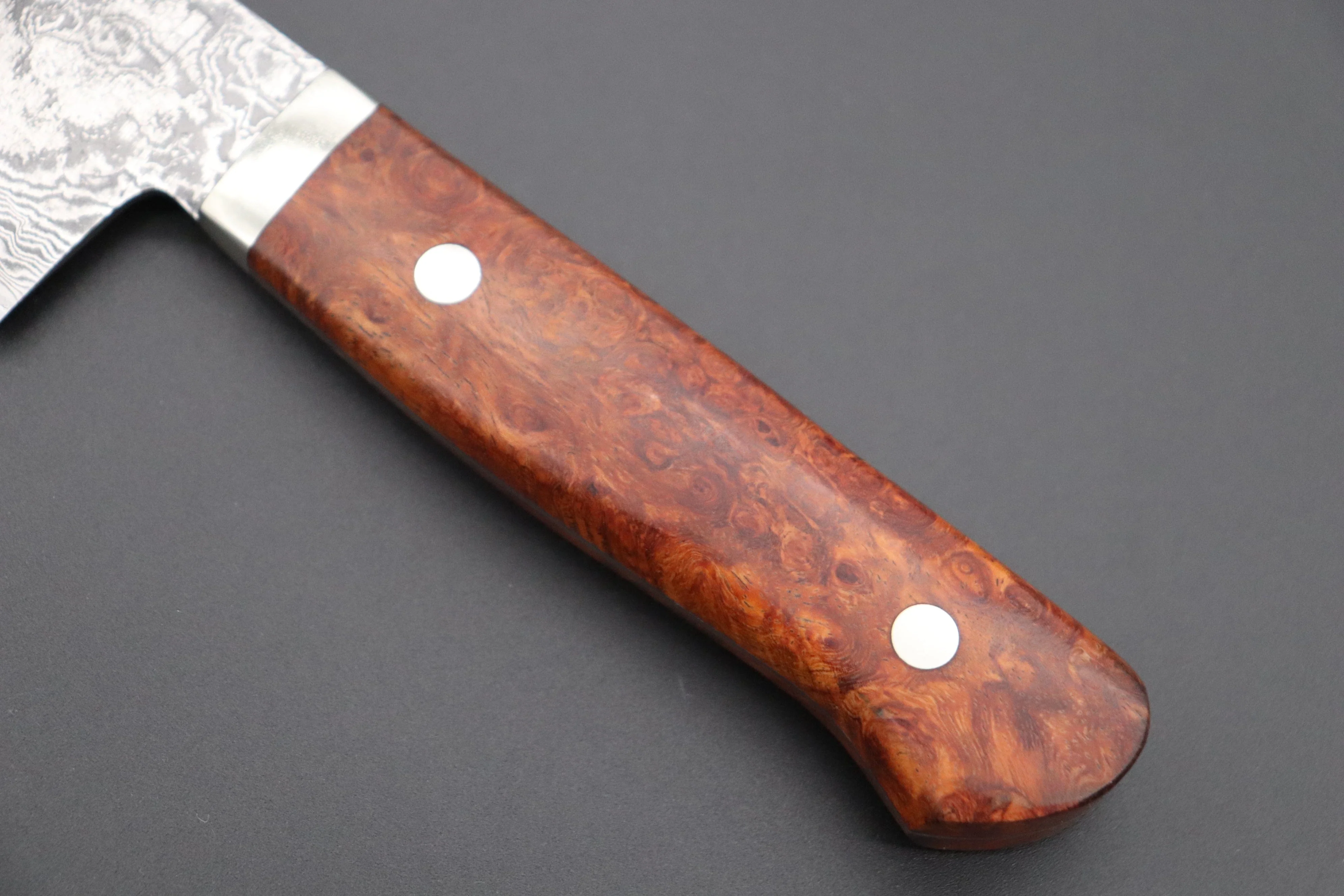 Mr. Itou R-2 Custom Damascus Gyuto 170mm (6.6 inch, Stabilized Quince Burl Wood Handle, IT-141) - Image 3