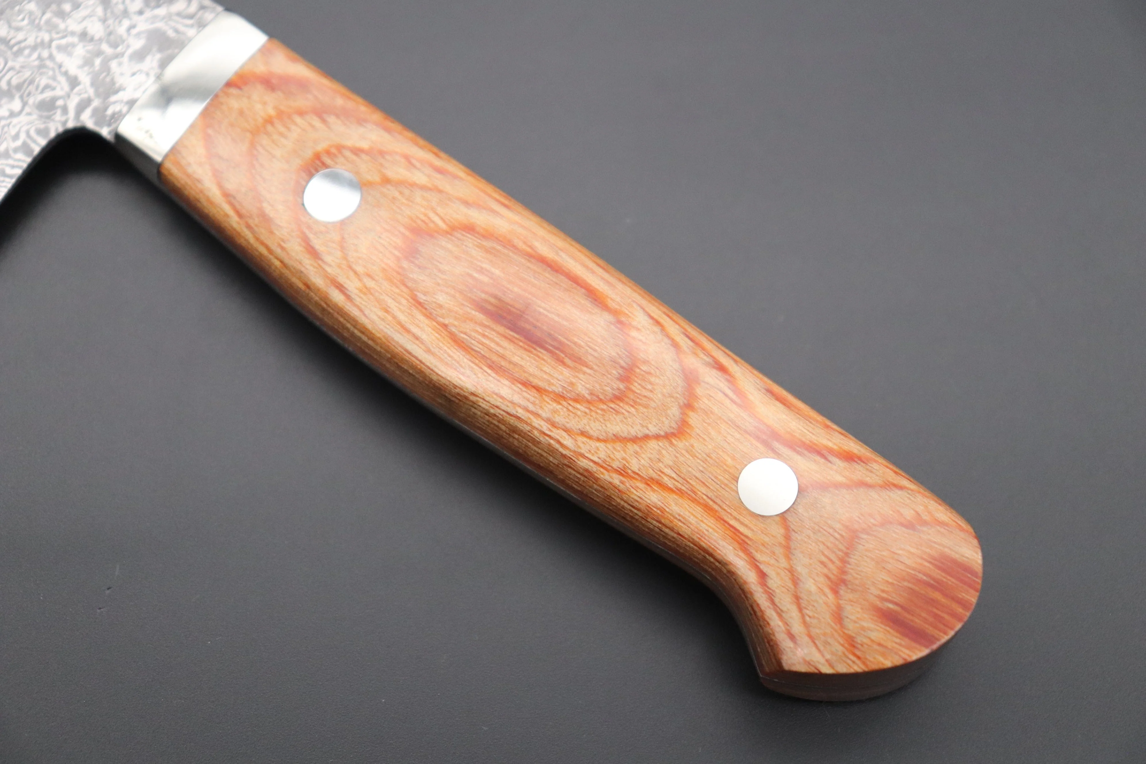 Mr. Itou R-2 Custom Damascus Gyuto 180mm (7 inch) "Brown Pakka Wood Handle" (IT-40) - Image 3