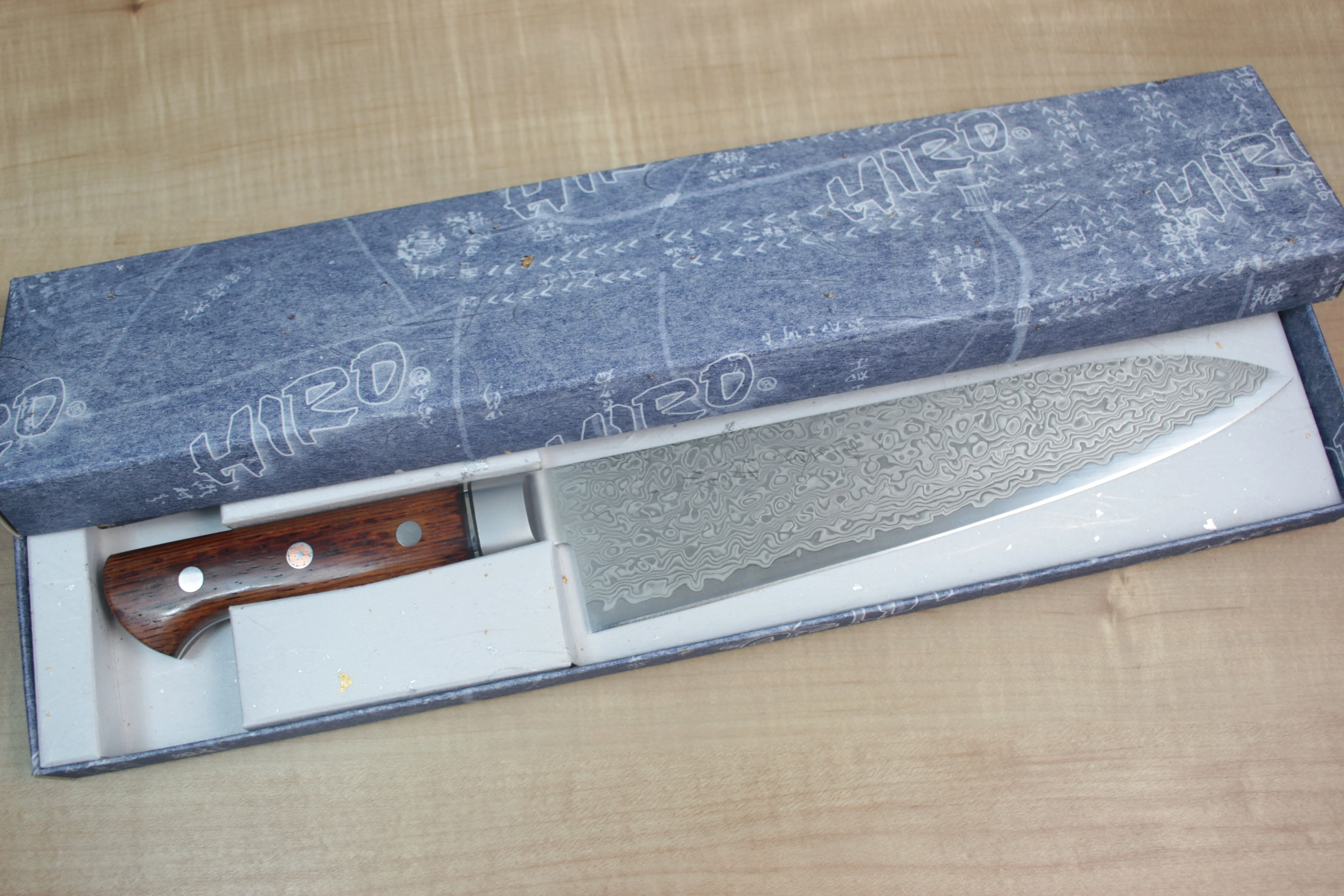 SHIKI 黒龍 Black Dragon Series Gyuto (180mm to 240mm, 3 sizes, Cocobolo Wood Handle) - Image 4