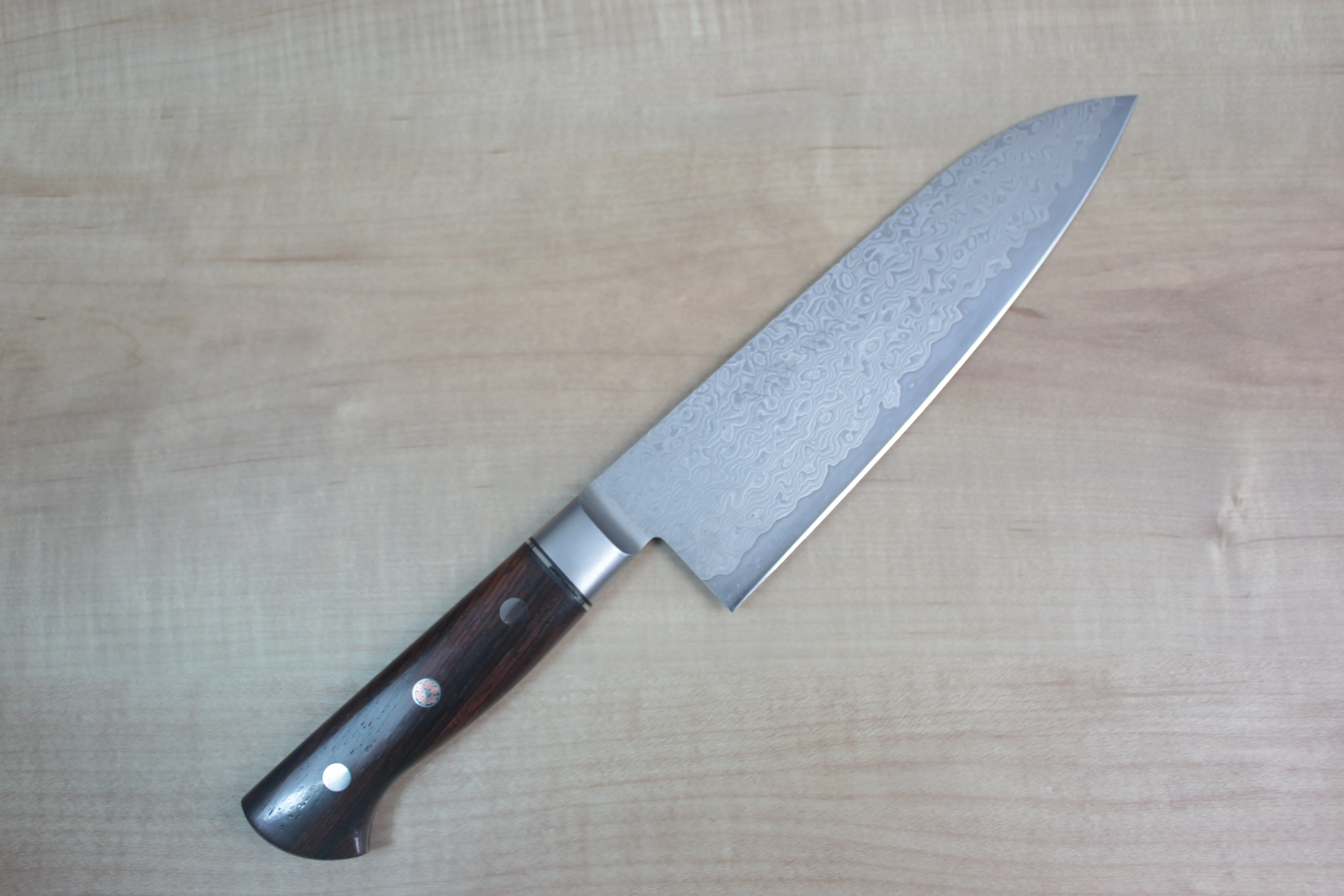 SHIKI 黒龍 Black Dragon Series Santoku 180mm (7 inch, Cocobolo Wood Handle)