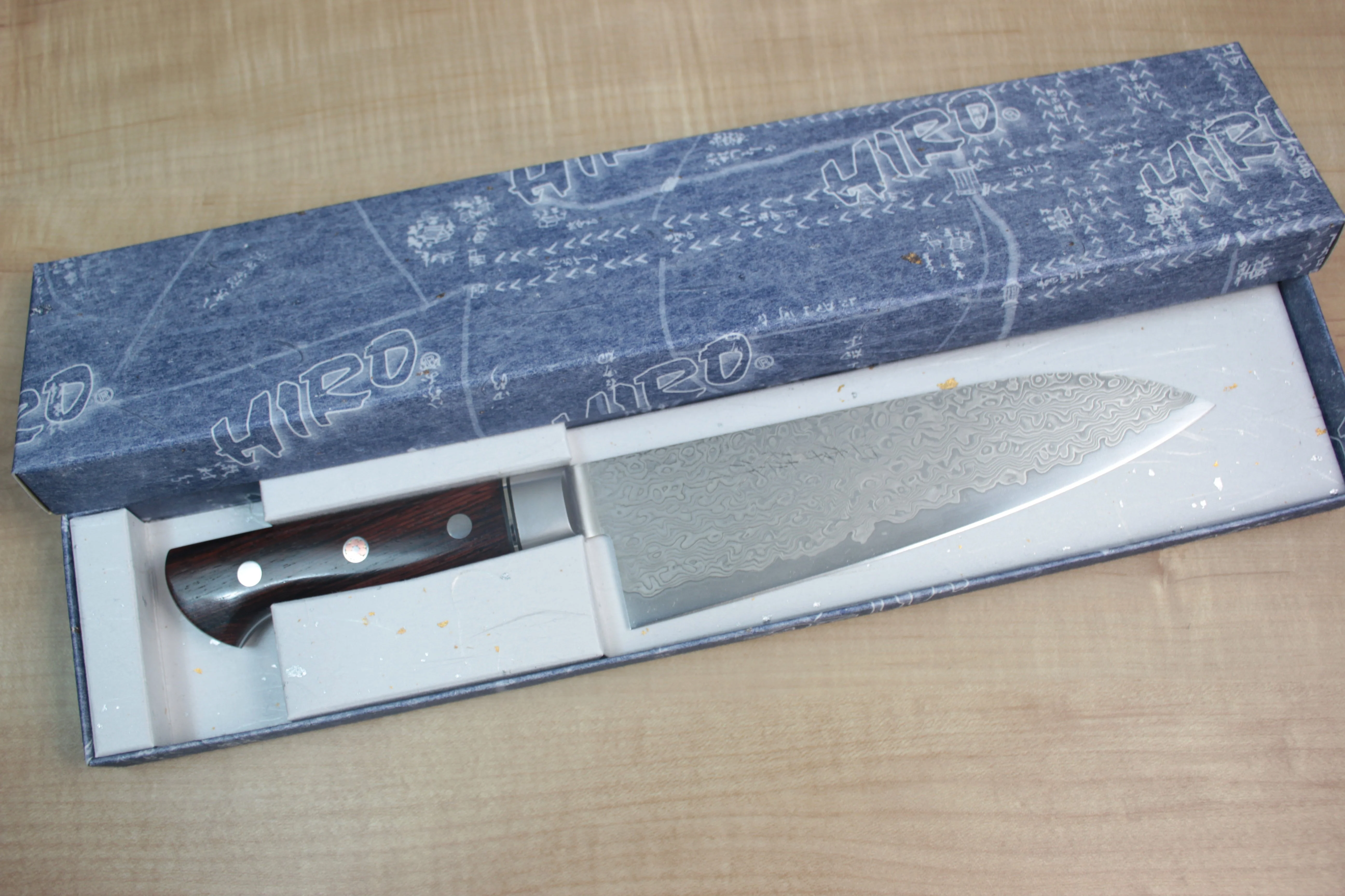 SHIKI 黒龍 Black Dragon Series Santoku 180mm (7 inch, Cocobolo Wood Handle) - Image 4