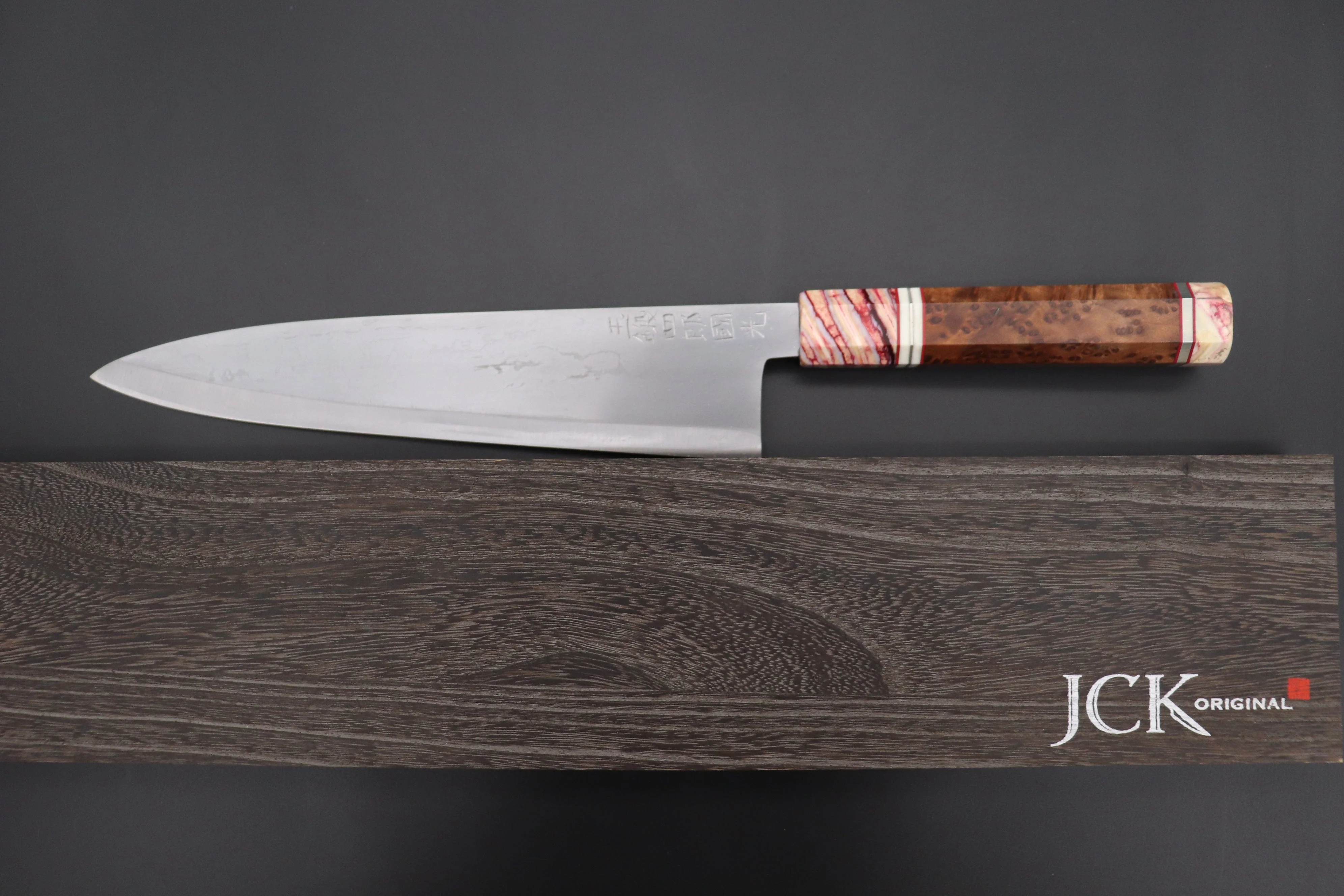 Shirou-Kunimitsu TAMAHAGANE “JEWEL STEEL” Series SKTJ-17 Wa Gyuto 240mm (9.4 Inch) - Image 8
