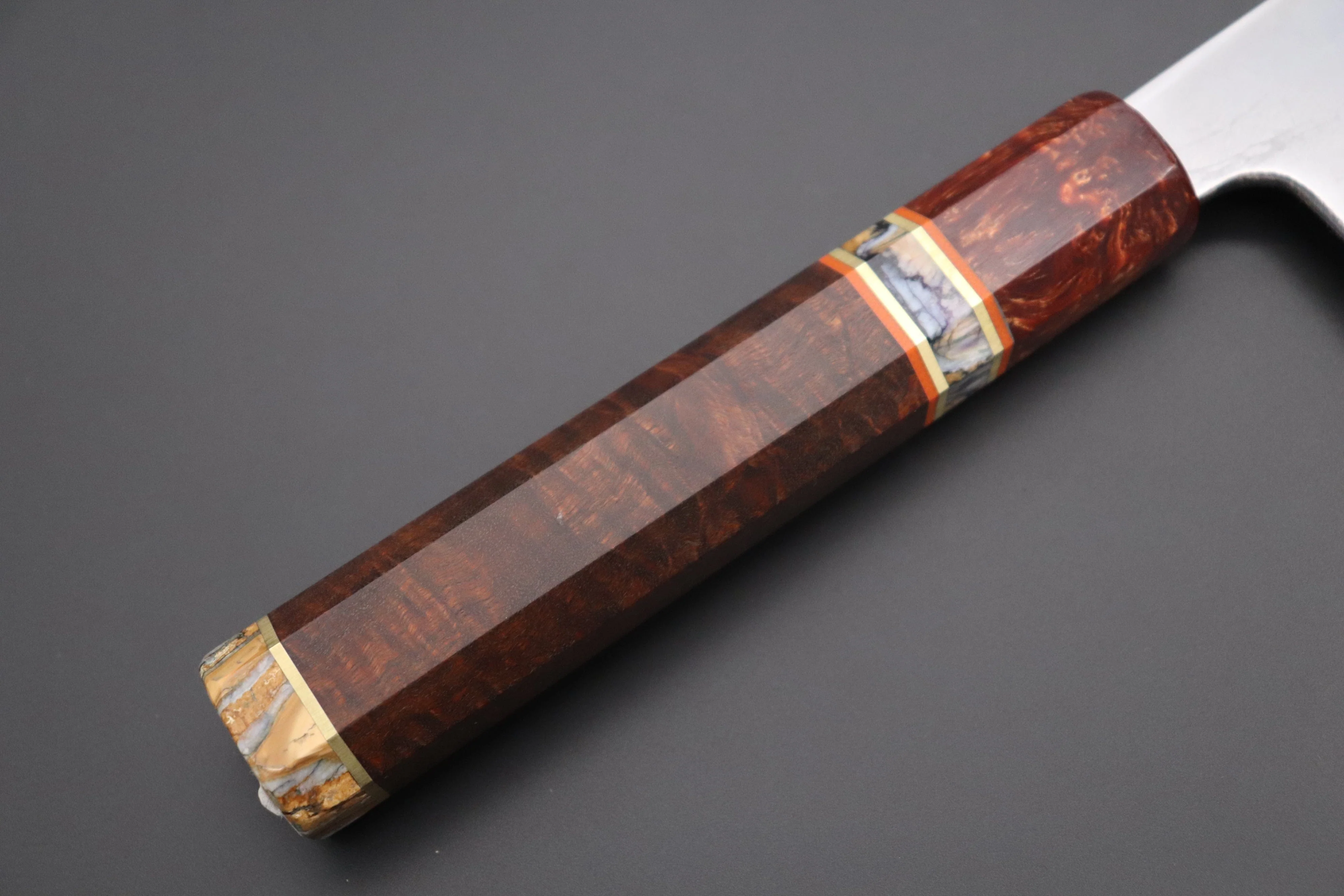 Shirou-Kunimitsu TAMAHAGANE “JEWEL STEEL” Series SKTJ-6 Wa Gyuto 240mm (9.4 Inch) - Image 7
