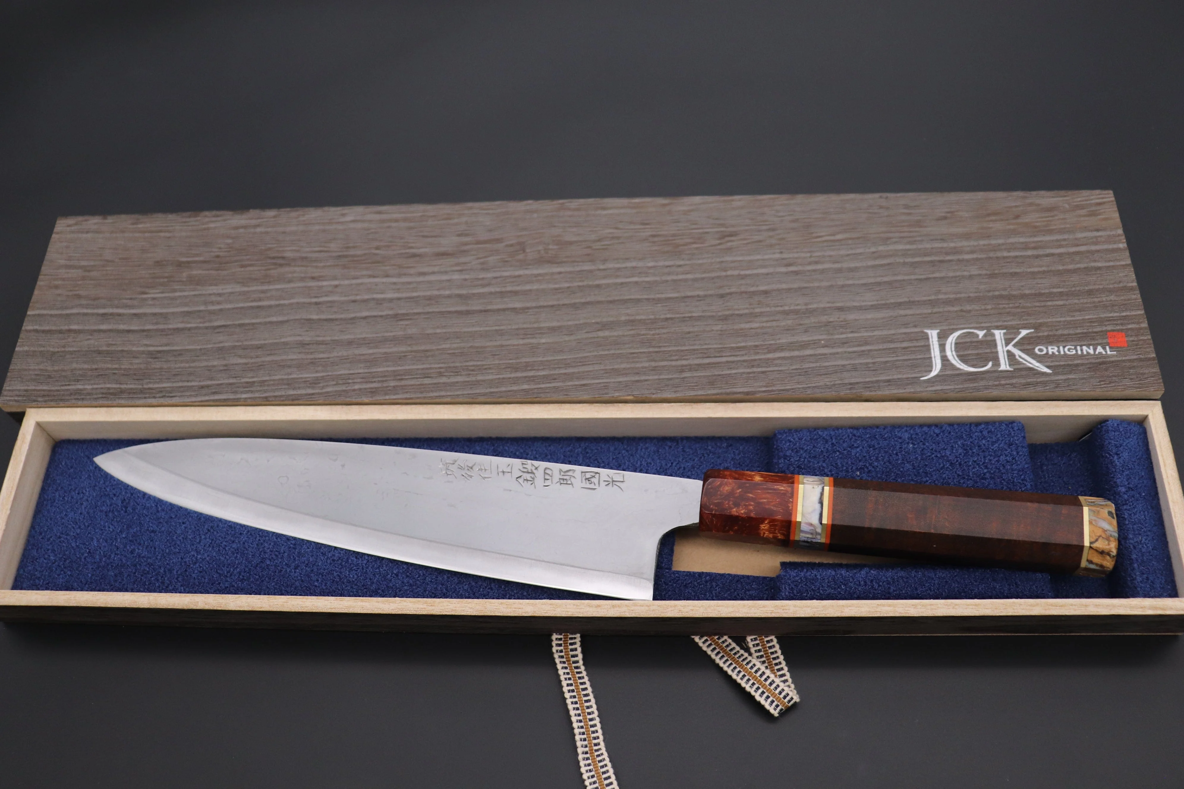 Shirou-Kunimitsu TAMAHAGANE “JEWEL STEEL” Series SKTJ-6 Wa Gyuto 240mm (9.4 Inch) - Image 8
