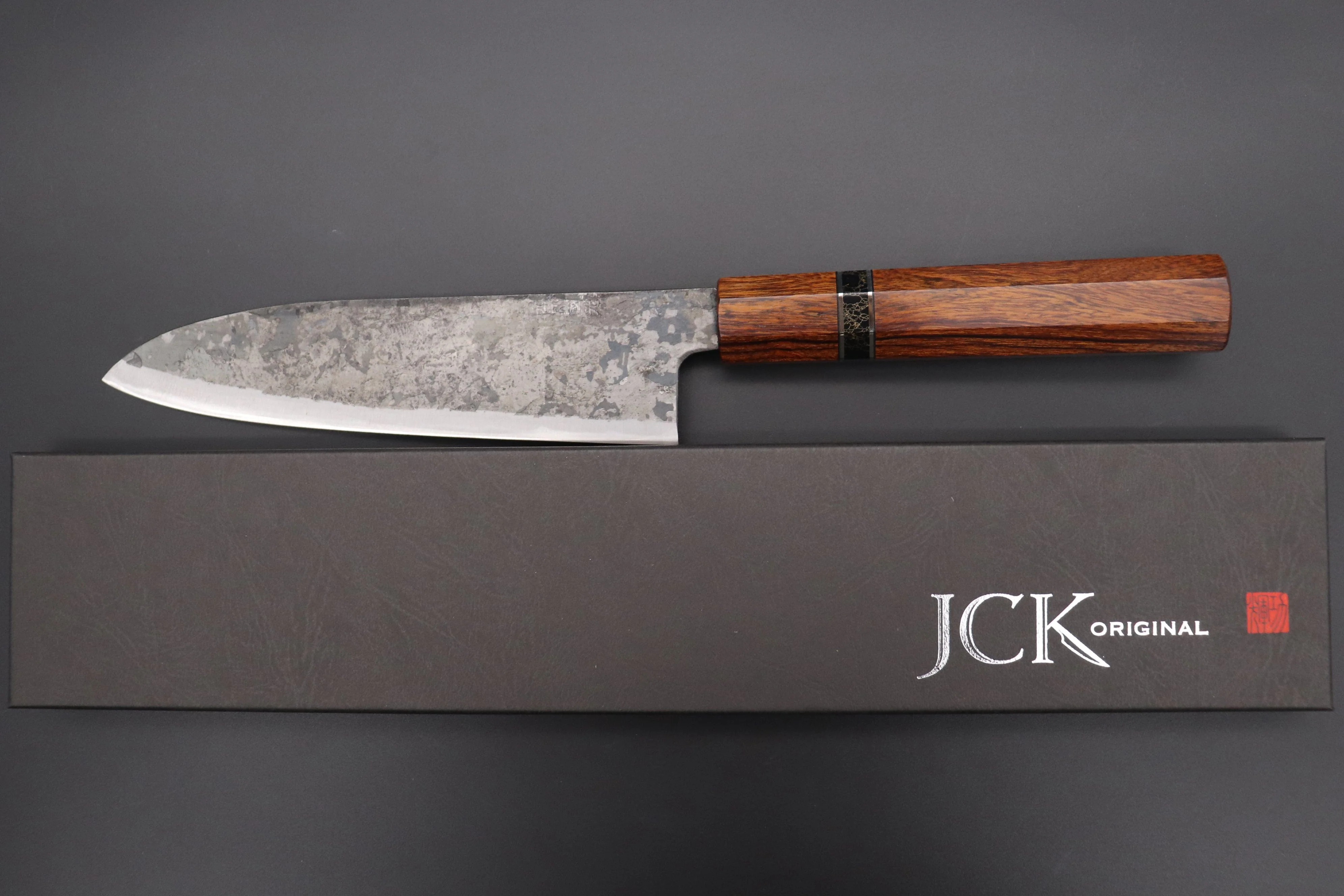 Shirou-Kunimitsu White Steel No.2 Kurouchi Series Special Edition SK-2SP50 Wa Santoku 180mm (7 Inch) - Image 8