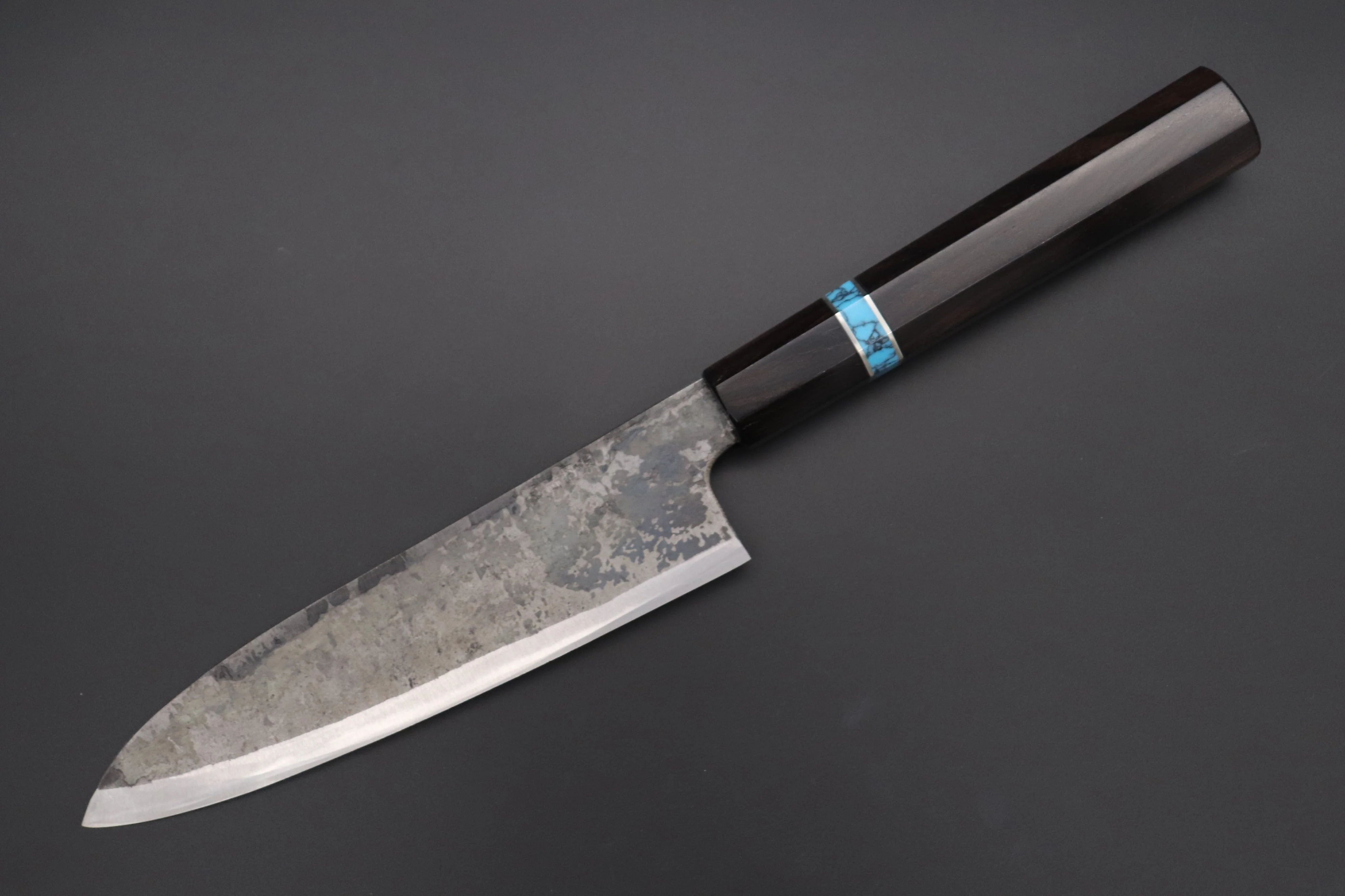 Shirou-Kunimitsu White Steel No.2 Kurouchi Series Special Edition SK-2SP51 Wa Santoku 180mm (7 Inch)
