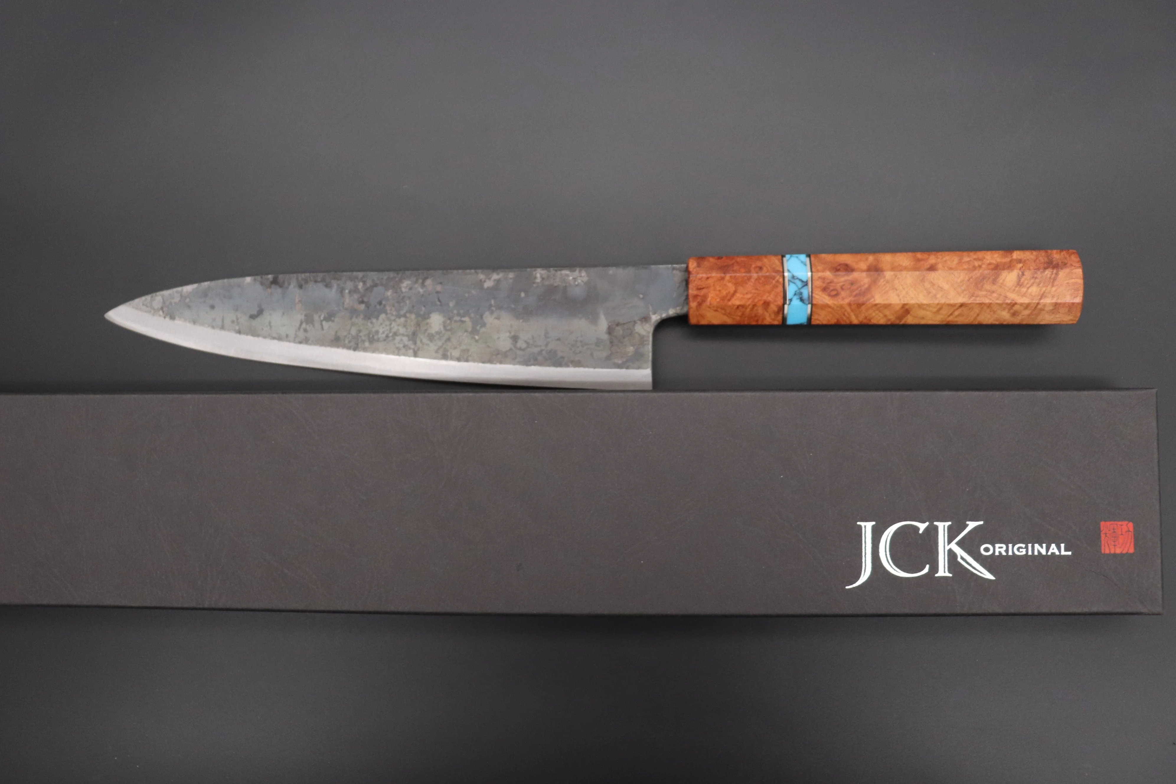 Shirou-Kunimitsu White Steel No.2 Kurouchi Series Special Edition SK-5SP40 Wa Gyuto 210mm (8.2 Inch) - Image 8
