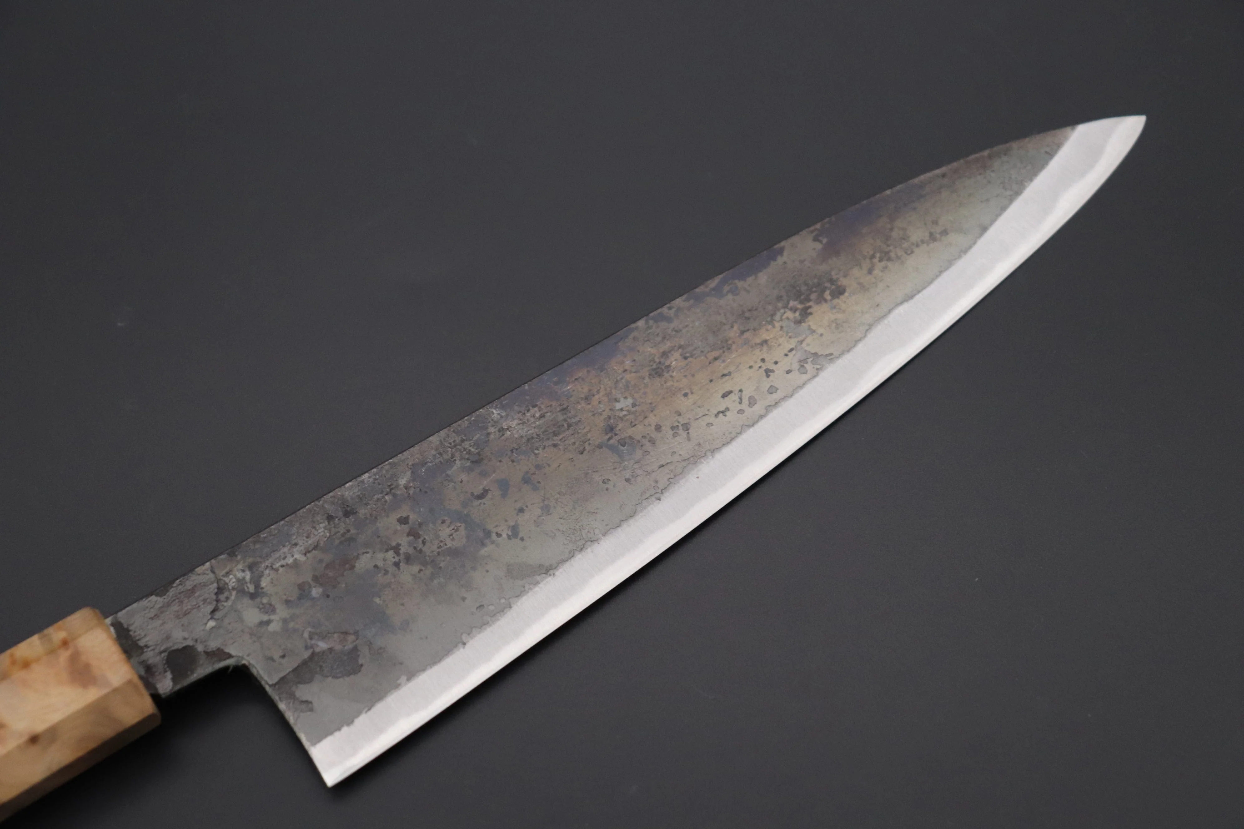 Shirou-Kunimitsu White Steel No.2 Kurouchi Series Special Edition SK-5SP44 Wa Gyuto 210mm (8.2 Inch) - Image 6