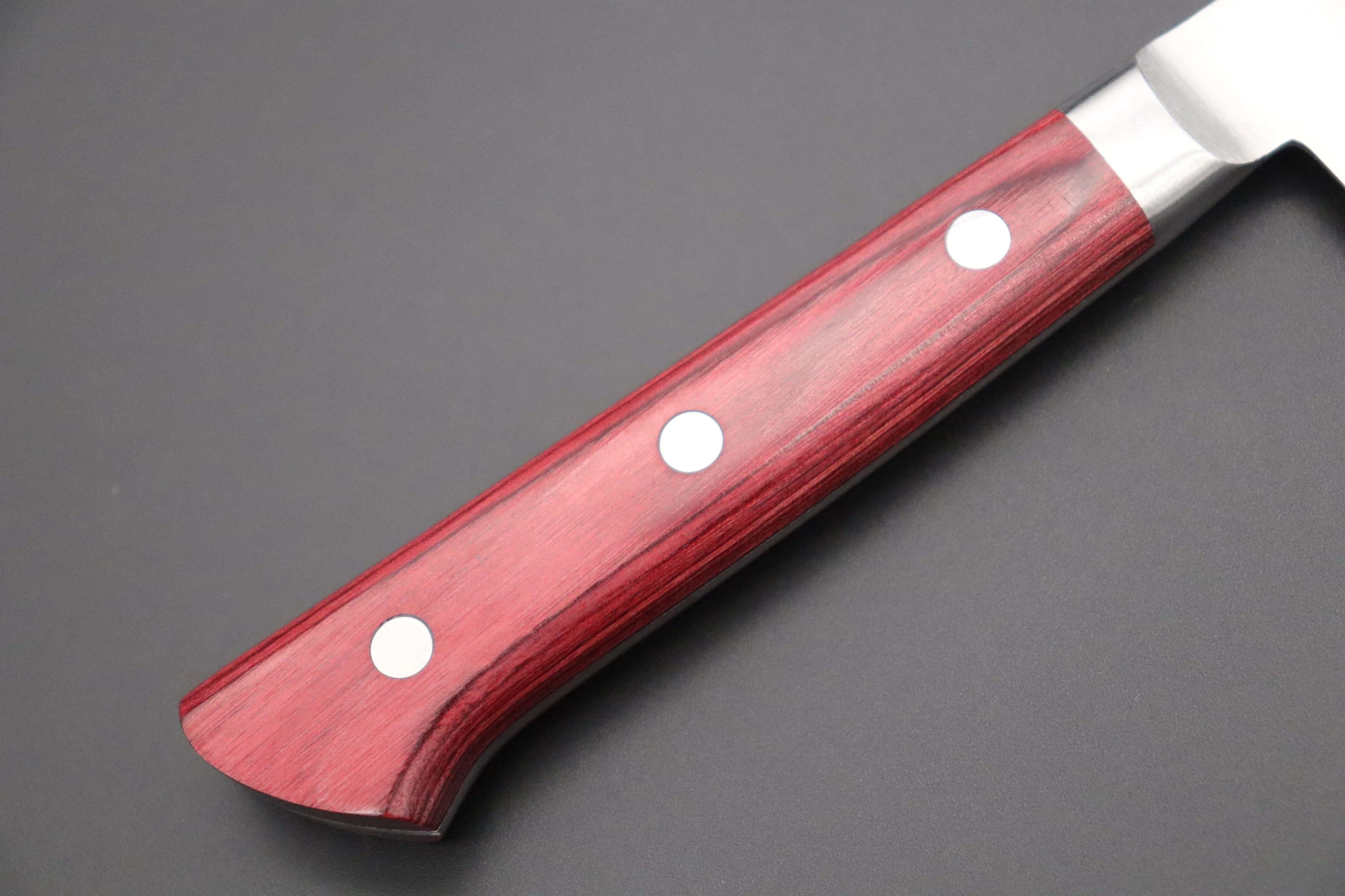 想磨 SOUMA (Fujiwara Kanefusa)  FKM Series Petty (150mm to 180mm, 2 sizes, Wine Pakka Wood Handle) - Image 3