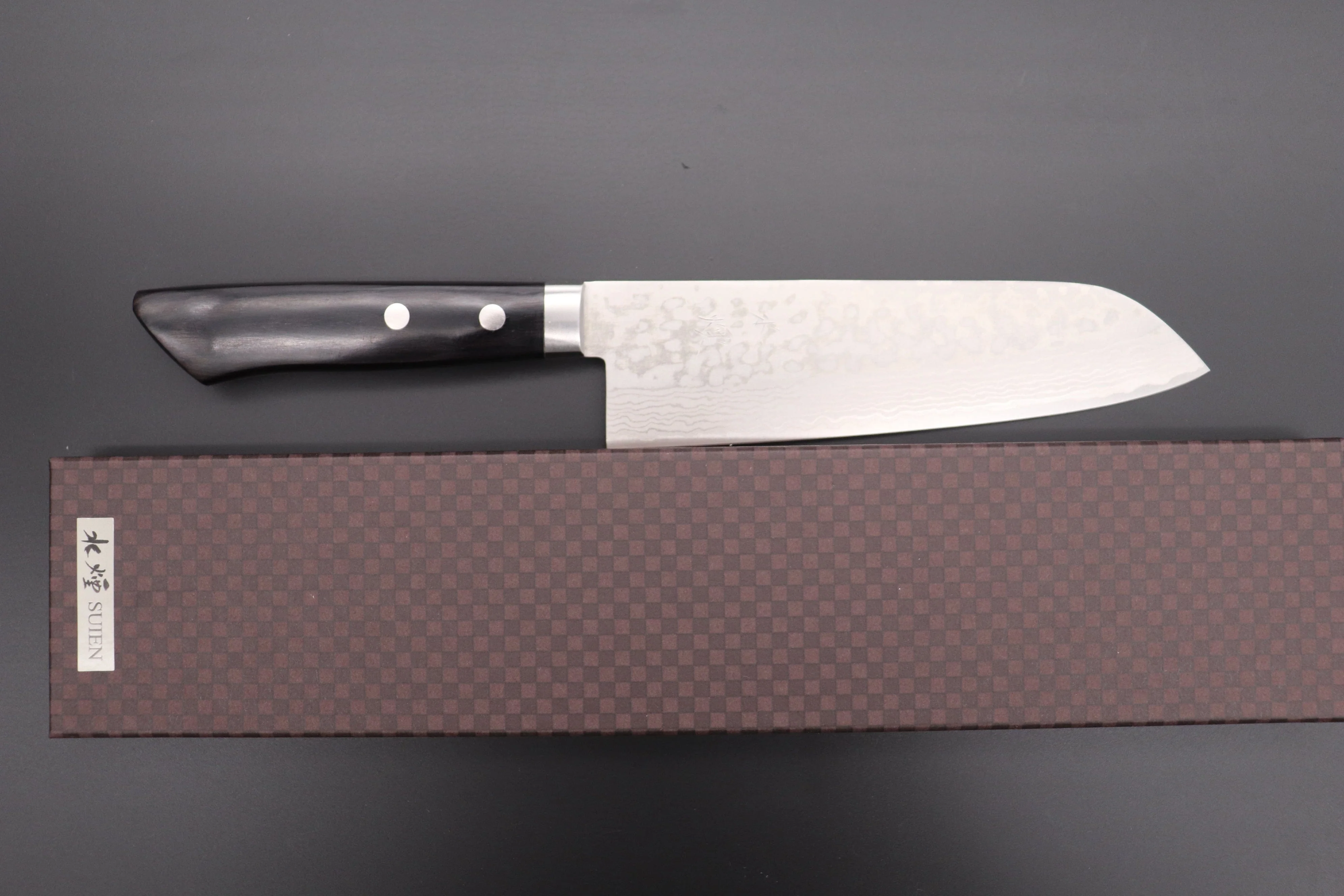 Suien VG-10 Damascus SUD-1 Santoku 170mm (6.6inch) - Image 8