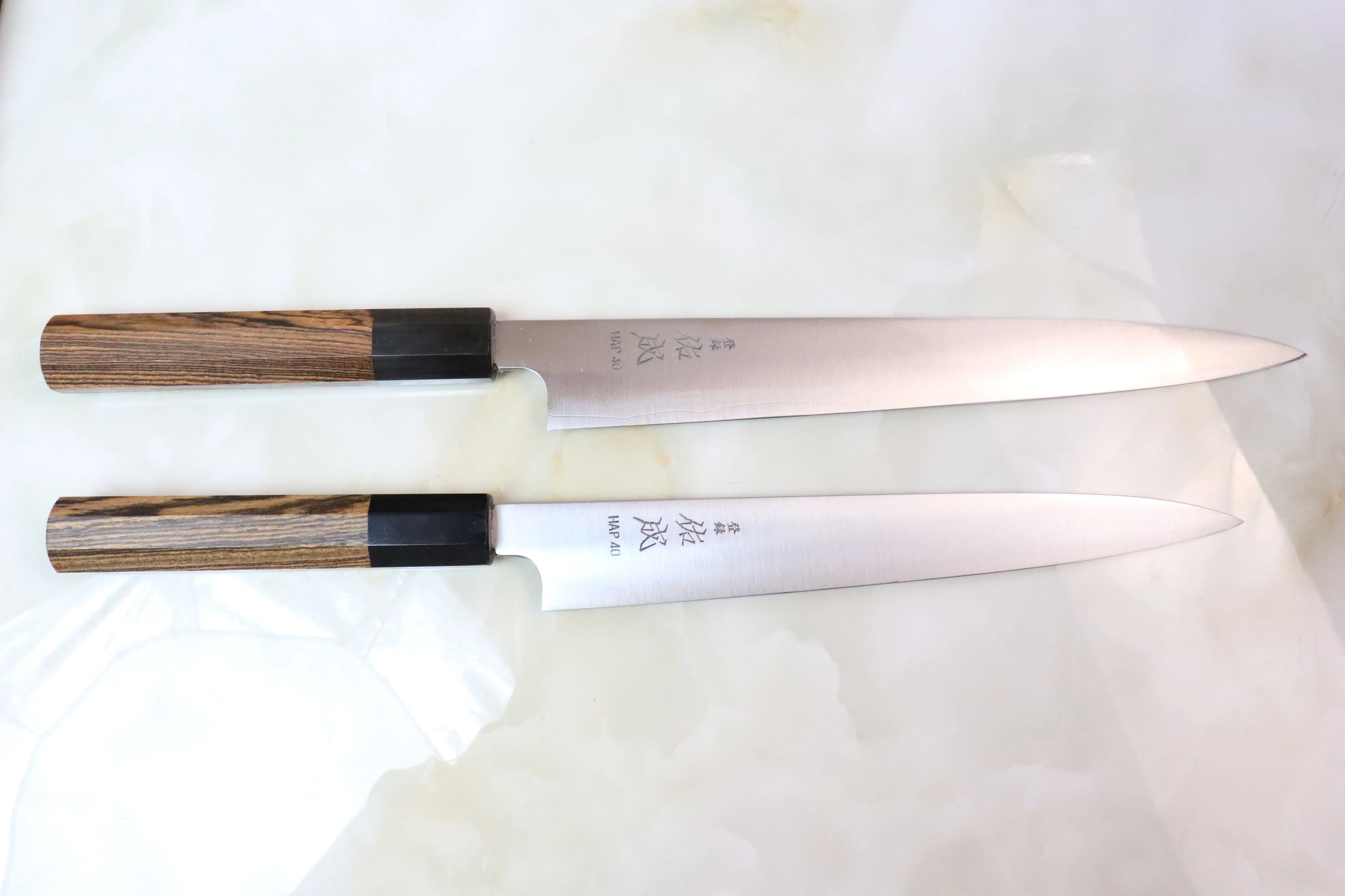 Sukenari HAP-40 Series Wa Sujihiki (240mm and 270mm, 2 sizes, Octagon Shaped Bocote Wood Handle) - Image 7