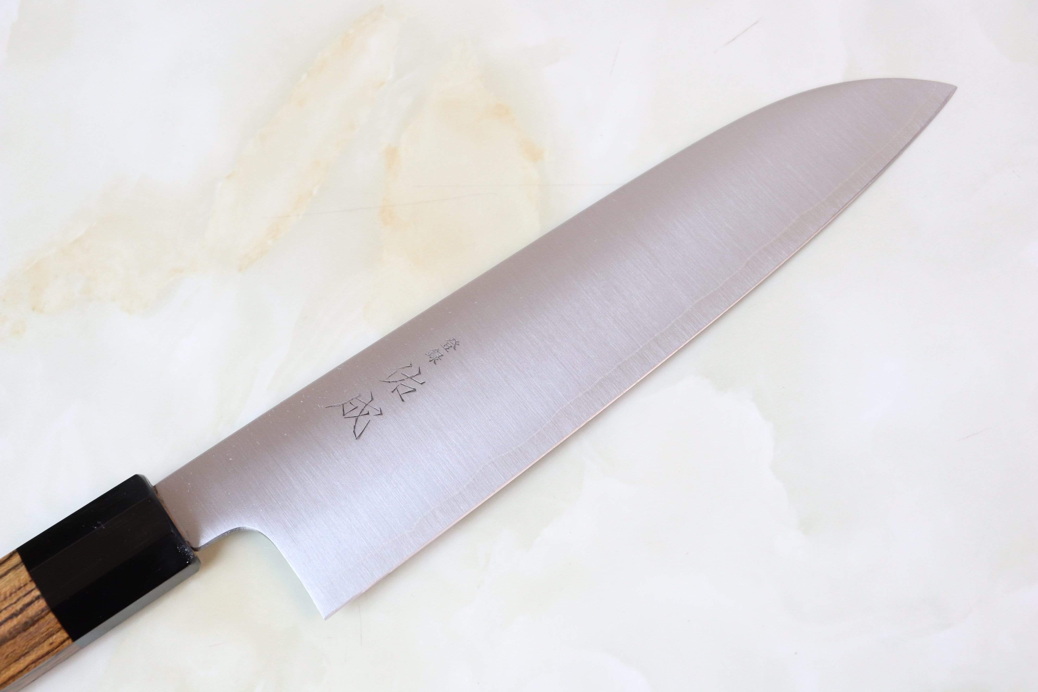 Sukenari R-2 Clad Wa Series SR2-SB Wa Santoku 190mm (7.4 inch, Octagon Shaped Bocote Wood Handle) - Image 2