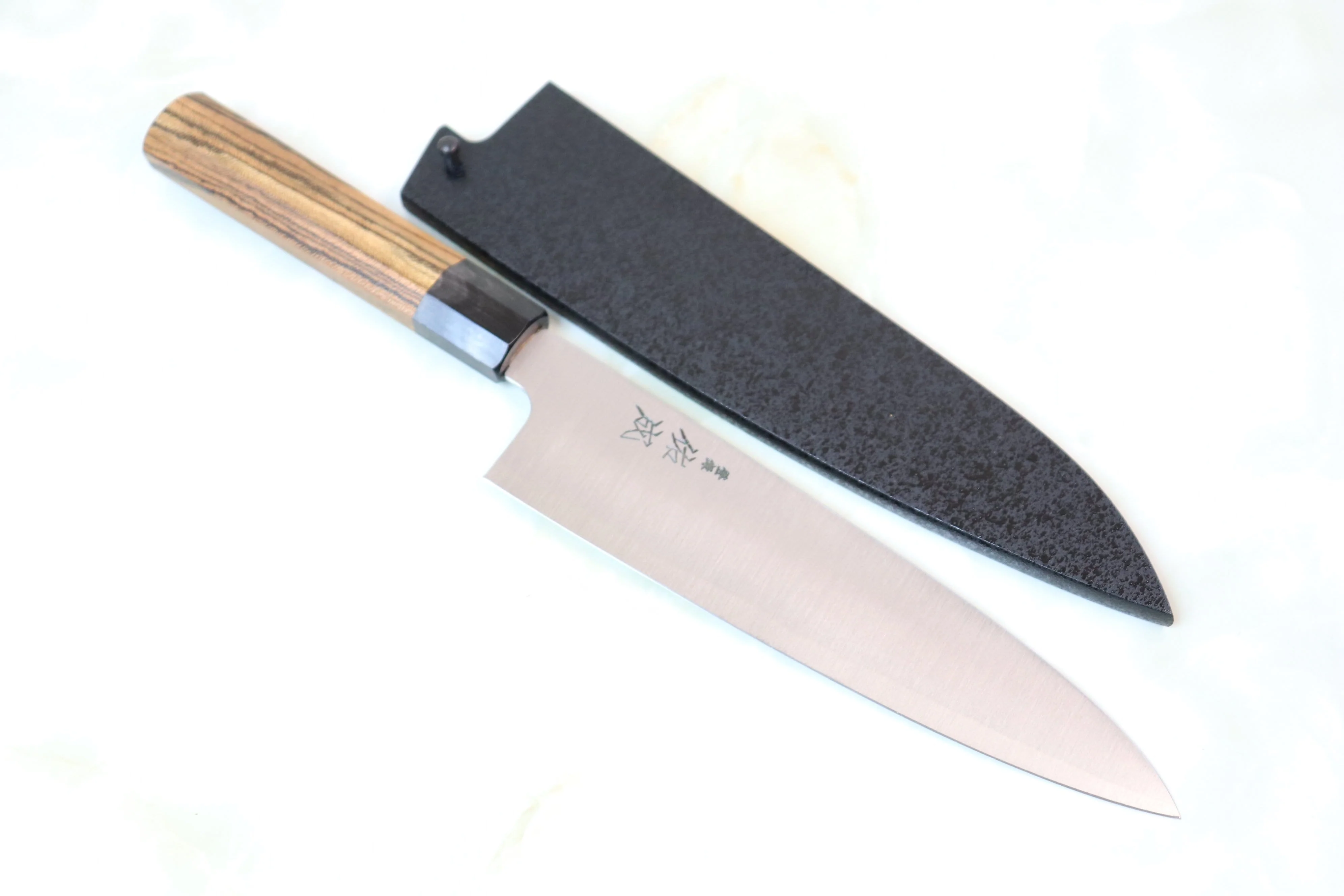 Sukenari R-2 Clad Wa Series Wa Gyuto (210 to 270mm, 3 sizes, Octagon Shaped Bocote Wood Handle)