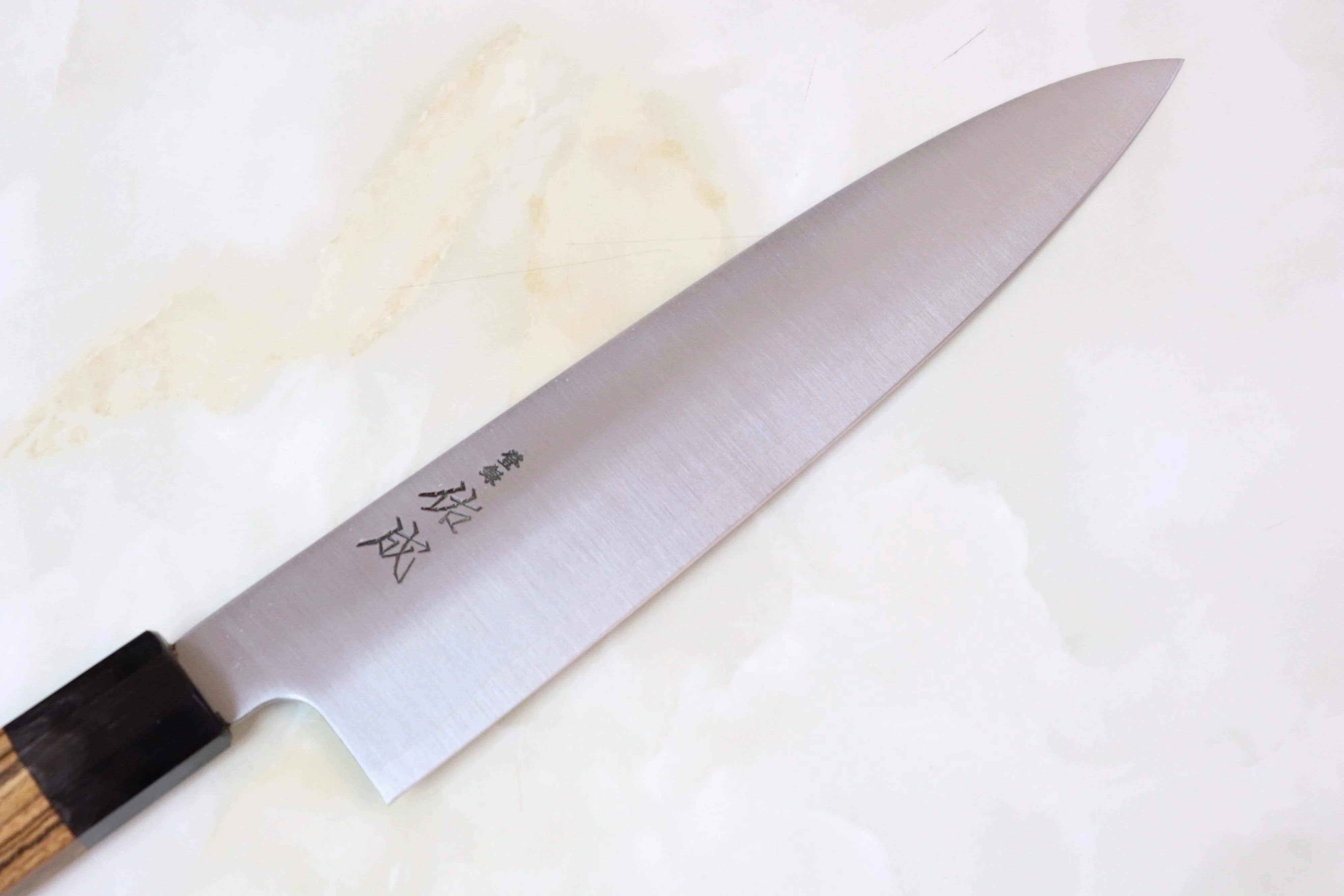 Sukenari R-2 Clad Wa Series Wa Gyuto (210 to 270mm, 3 sizes, Octagon Shaped Bocote Wood Handle) - Image 2