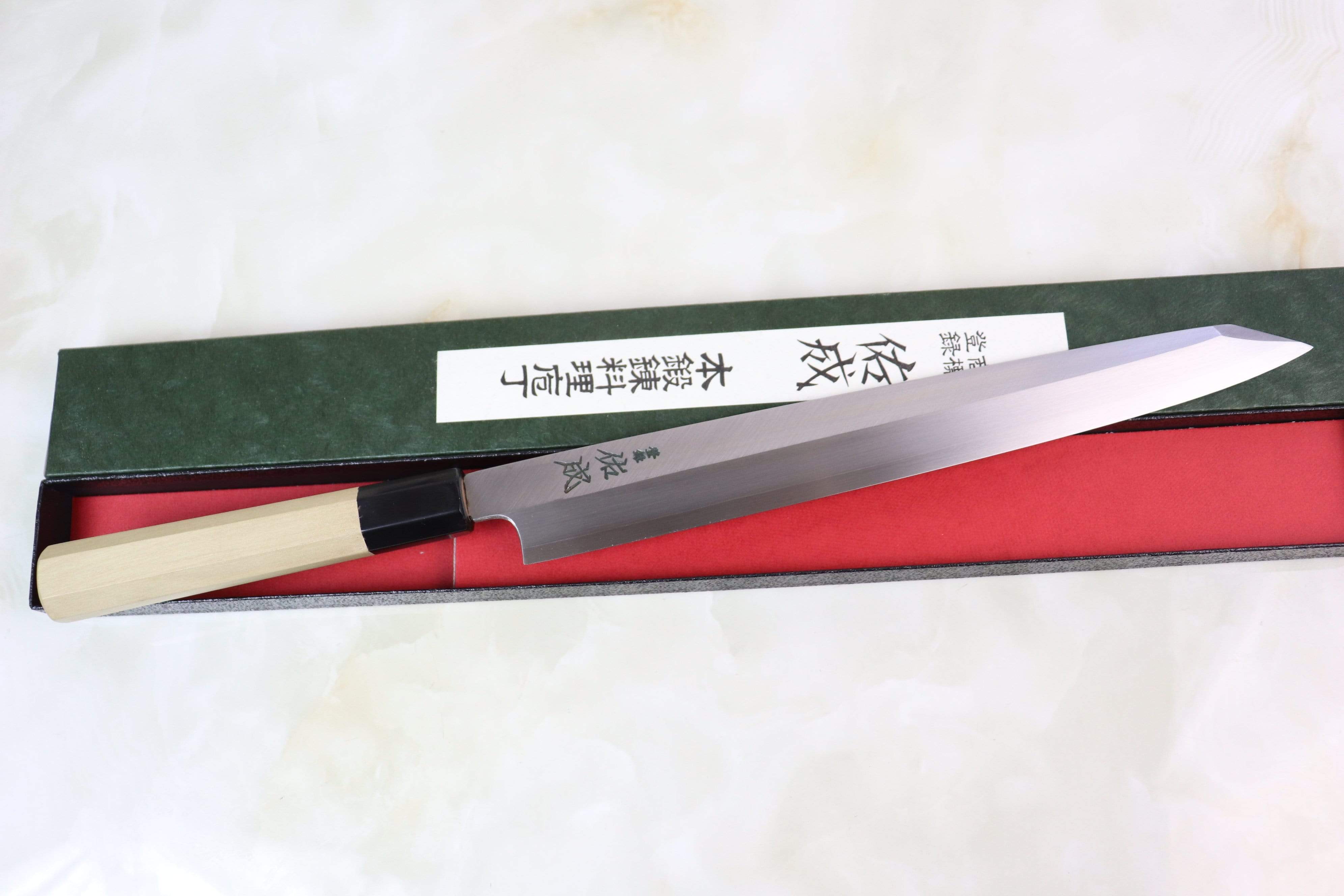 Sukenari VG-10 Series Hon Kasumi Kiritsuke Yanagiba (270mm and 300mm, 2 sizes) - Image 6