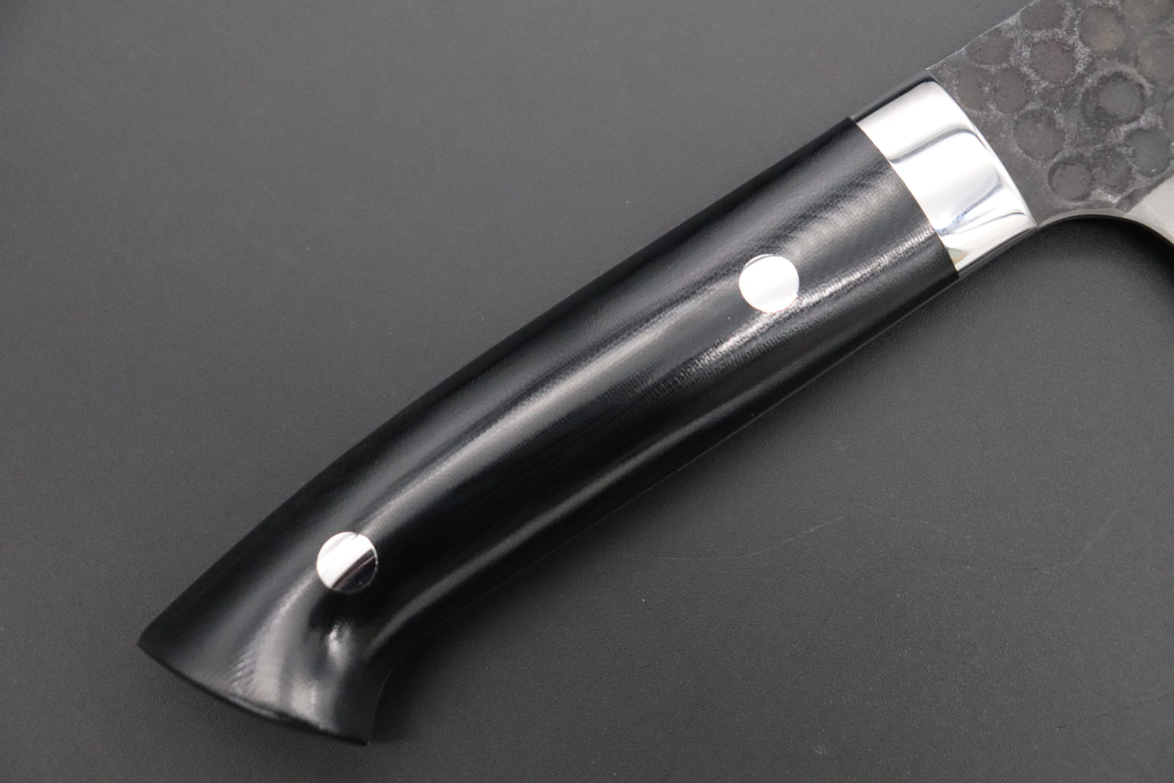 Takeshi Saji Aogami Super Custom Series Santoku 180mm (7 inch, Linen Micarta Handle) - Image 3