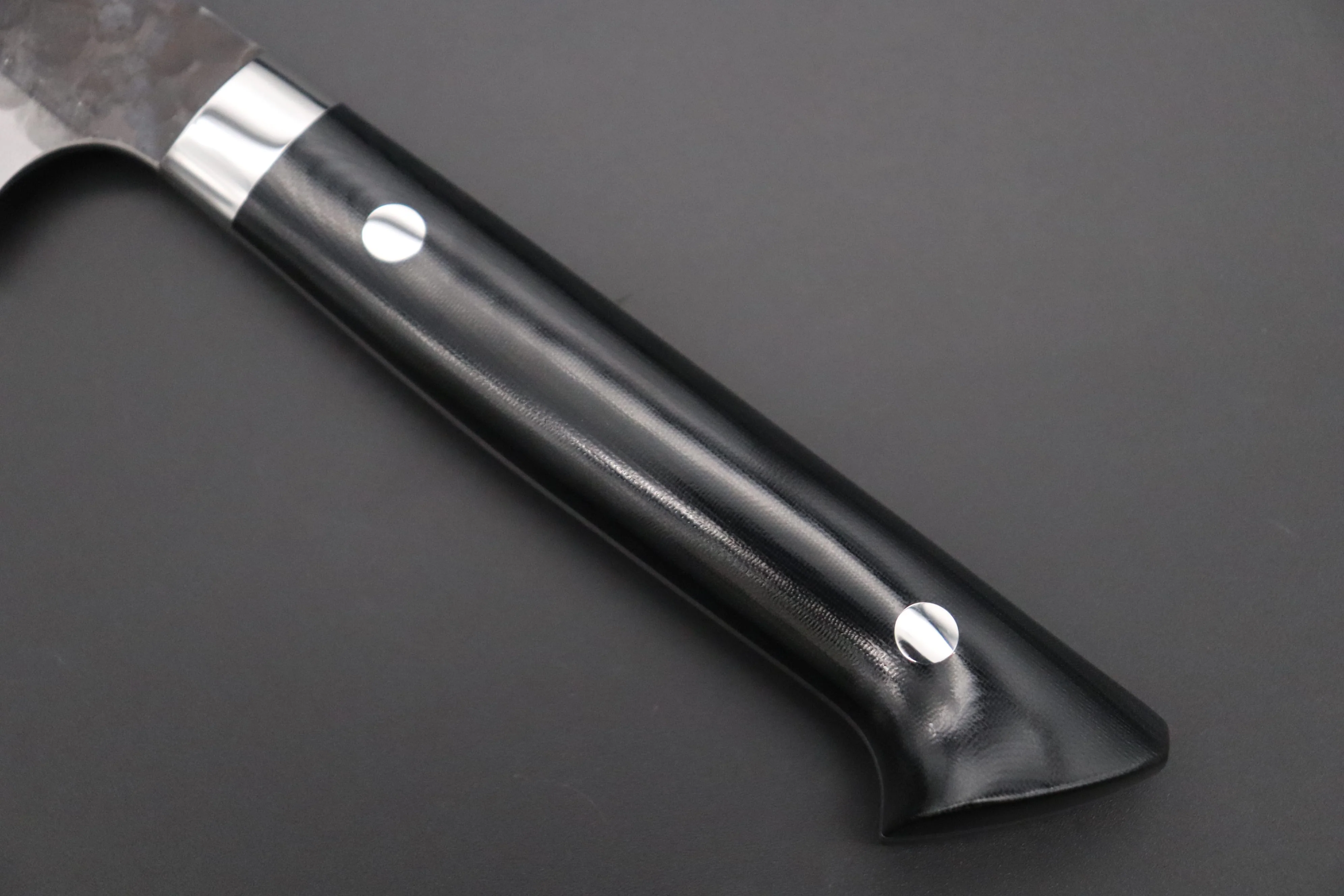 Takeshi Saji Aogami Super Custom Series Sujihiki (240mm & 270mm, 2 Sizes, Linen Micarta Handle) - Image 7