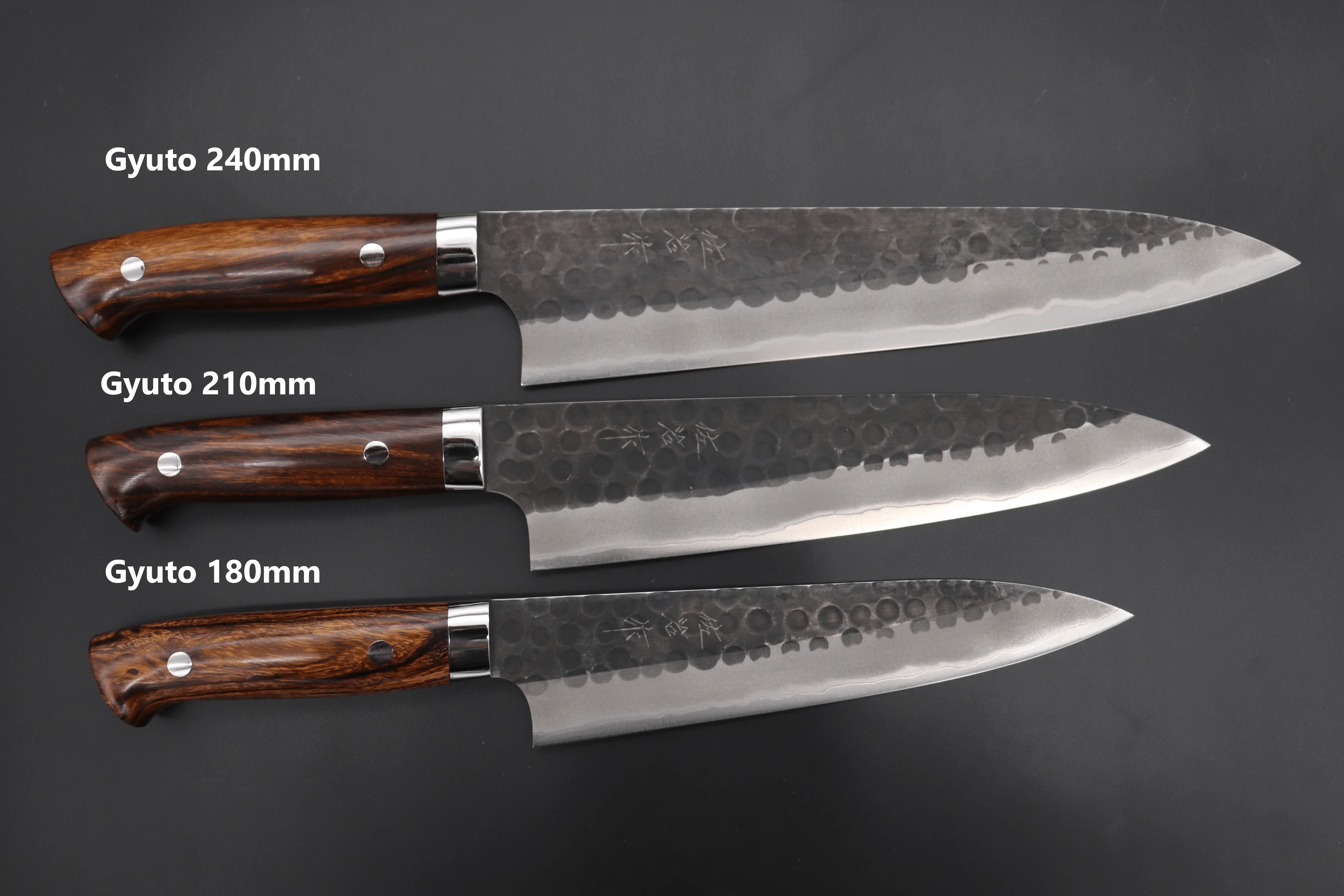 Takeshi Saji Aogami Super Custom Series Gyuto (180mm to 270mm, 4 sizes, Ironwood Handle) - Image 9