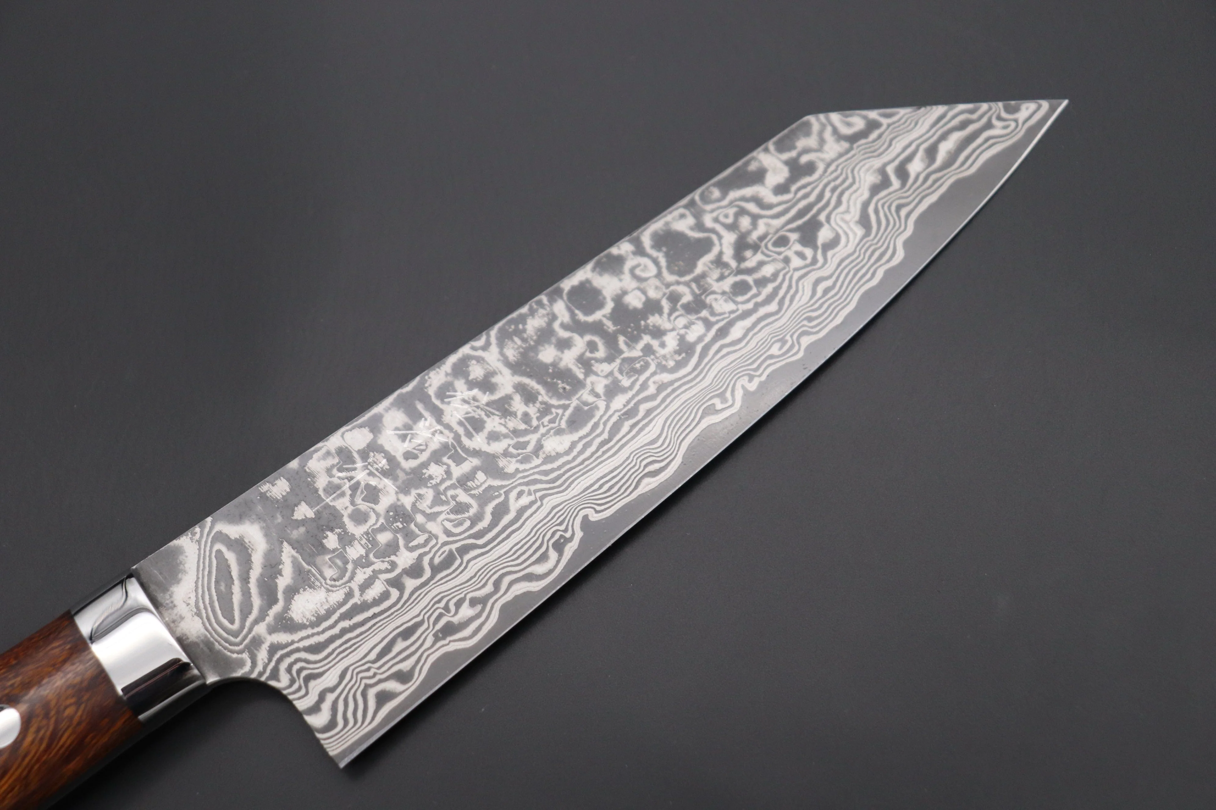 Takeshi Saji R-2 Custom Black Damascus Wild Series Bunka 180mm (7 inch, Ironwood Handle) SRD-2BBI - Image 2