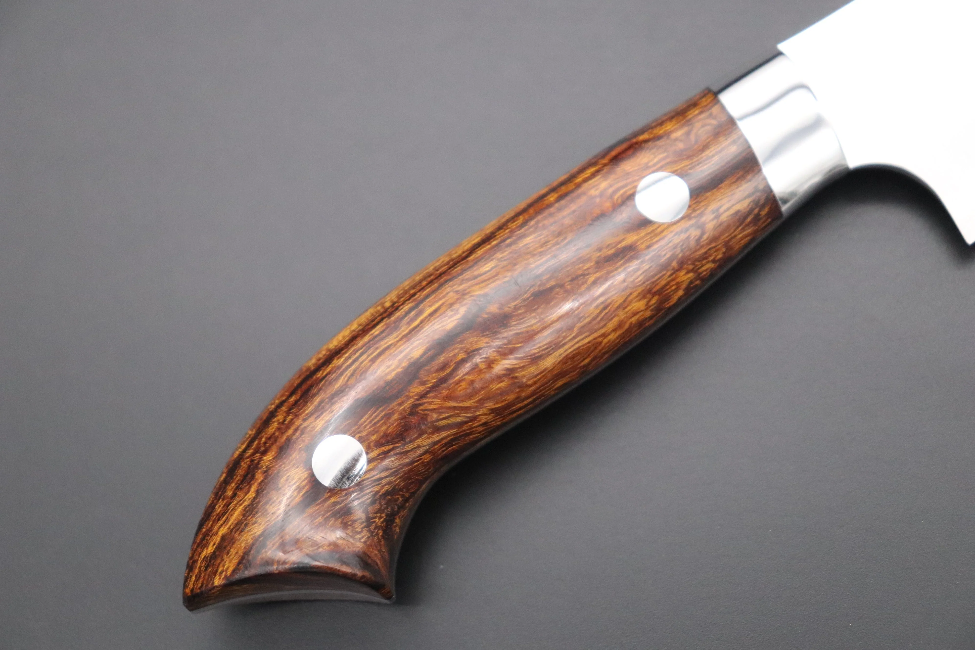 Takeshi Saji SRS-13 Hammer Forged, Custom Handmade Handle Series "Designed By Nomura" Petty 135mm (5.3 inch, Ironwood Handle) - Image 3