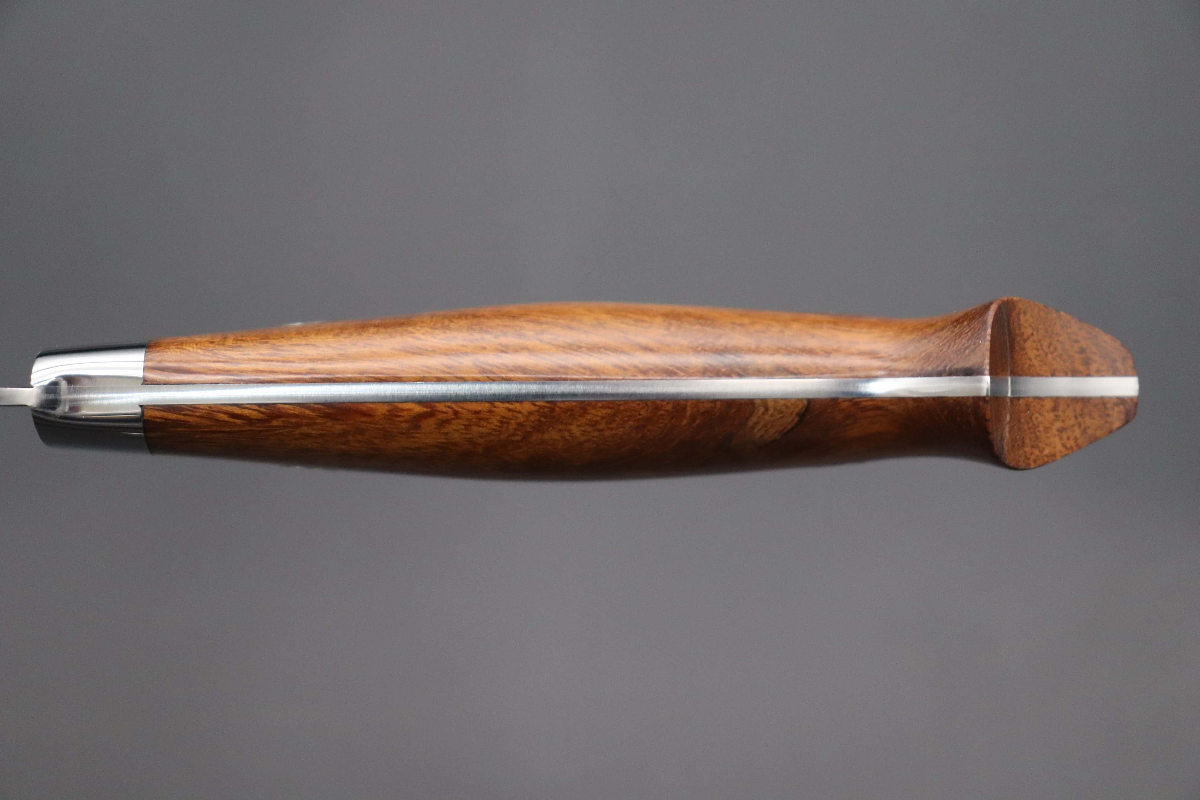 Takeshi Saji SRS-13 Hammer Forged, Custom Handmade Handle Series "Designed By Nomura" Santoku 180mm (7 inch, Ironwood Handle) - Image 7