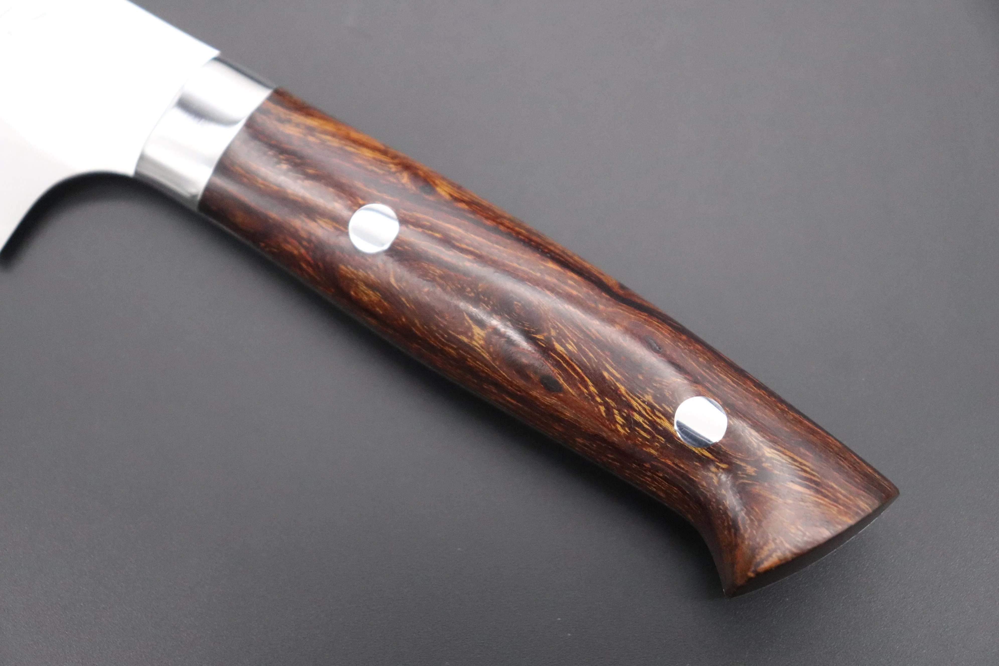 Takeshi Saji SRS-13 Hammer Forged, Custom Handmade Handle Series Gyuto (180mm to 240mm, 3 Sizes, Ironwood Handle) - Image 11