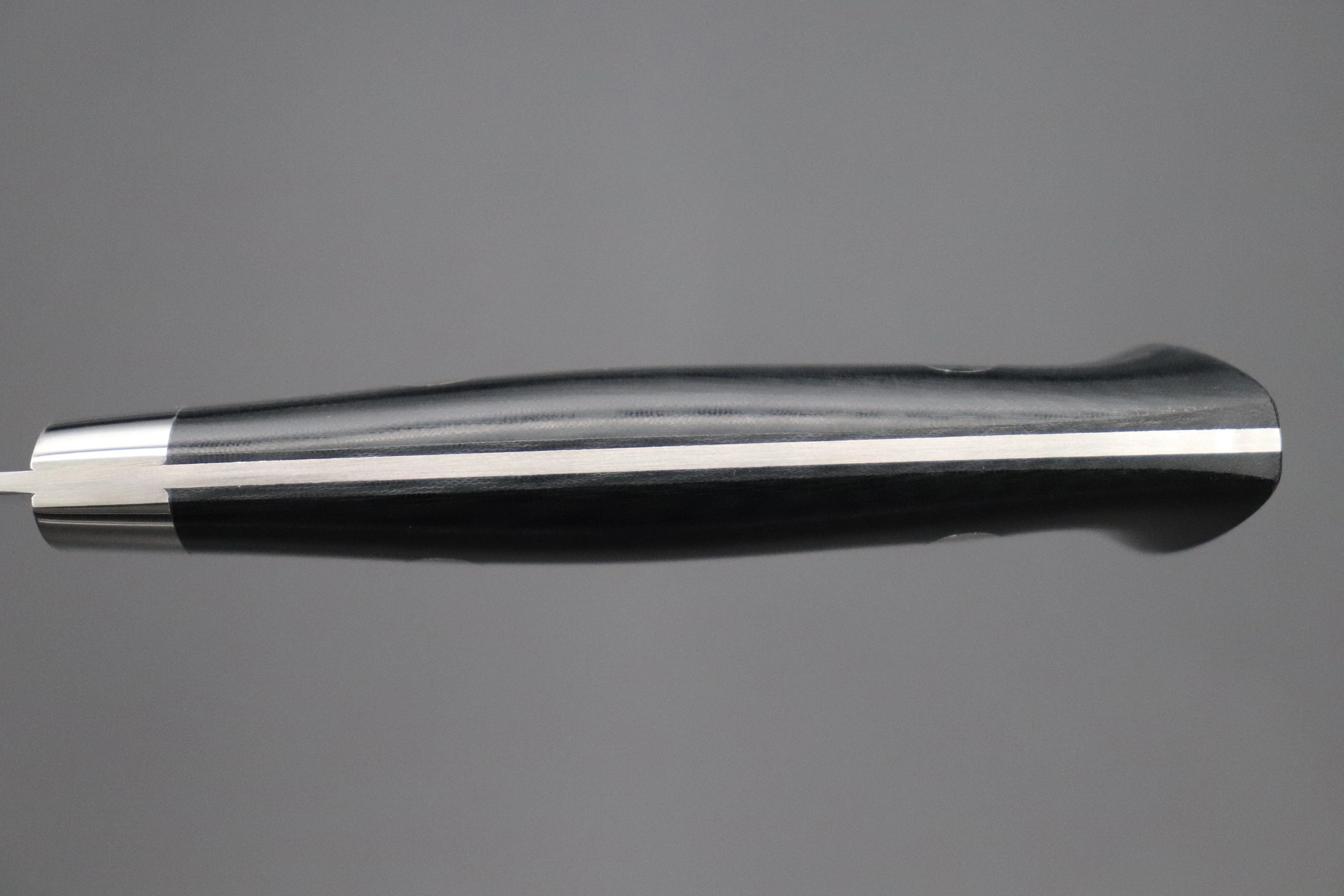 Takeshi Saji SRS-13 Hammer Forged, Custom Handmade Handle Series Petty 135mm (5.3 inch, Black Linen Micarta Handle) - Image 6