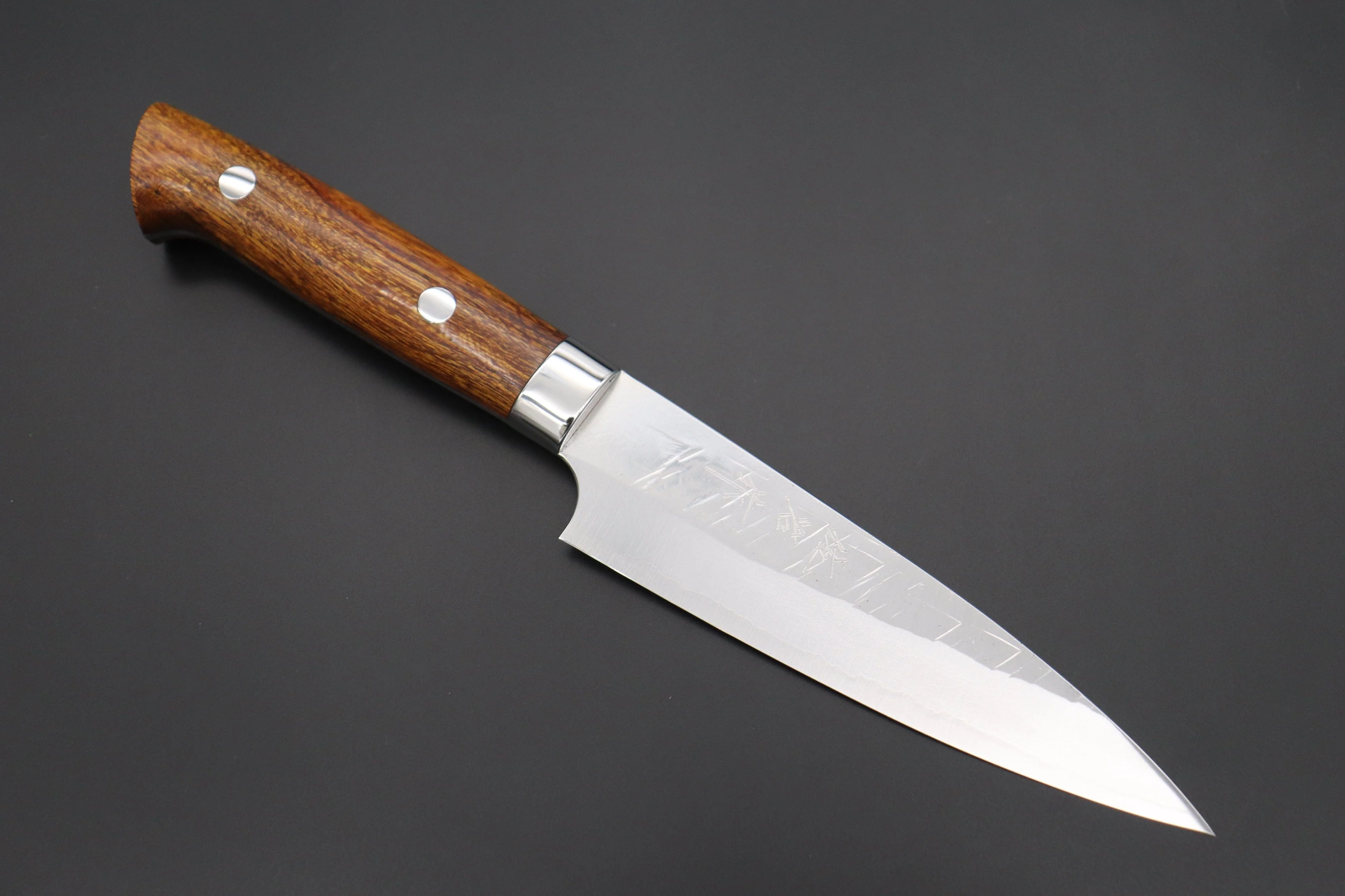 Takeshi Saji SRS-13 Hammer Forged, Custom Handmade Handle Series Petty 135mm (5.3 inch, Ironwood Handle)