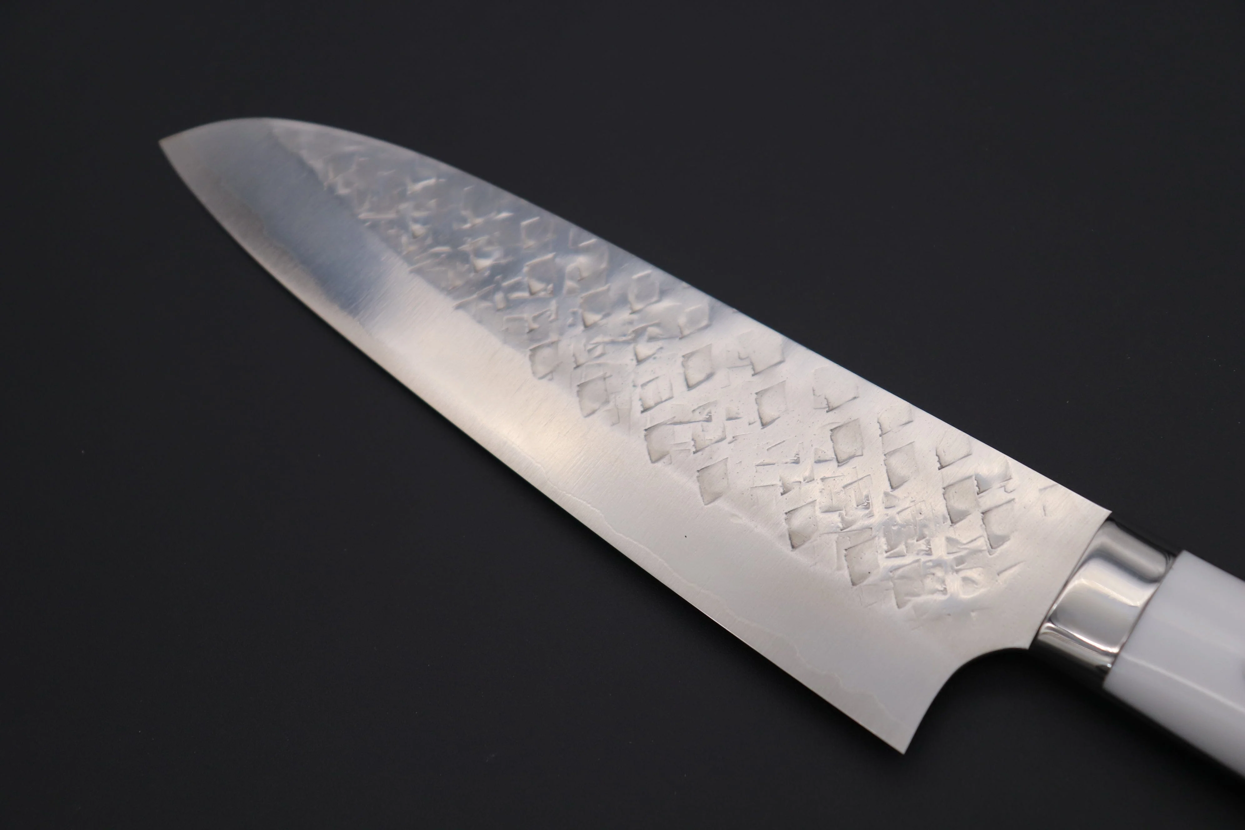 Takeshi Saji SRS-13 Custom Series Santoku 180mm (7 inch, White Corian Handle) - Image 8