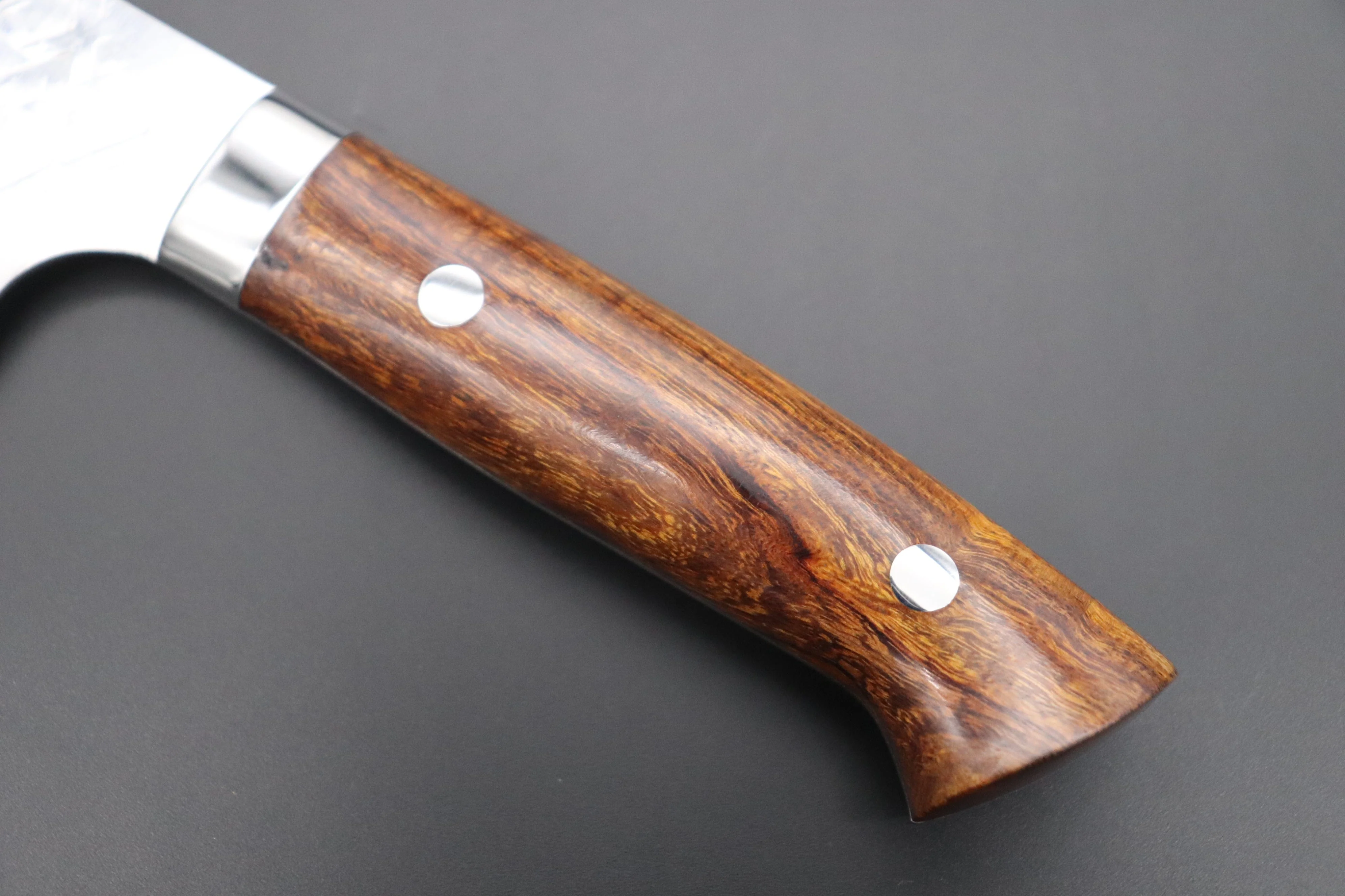 Takeshi Saji SRS-13 Hammer Forged, Custom Handmade Handle Series Bunka 170mm (6.6 inch, Ironwood Handle) - Image 10