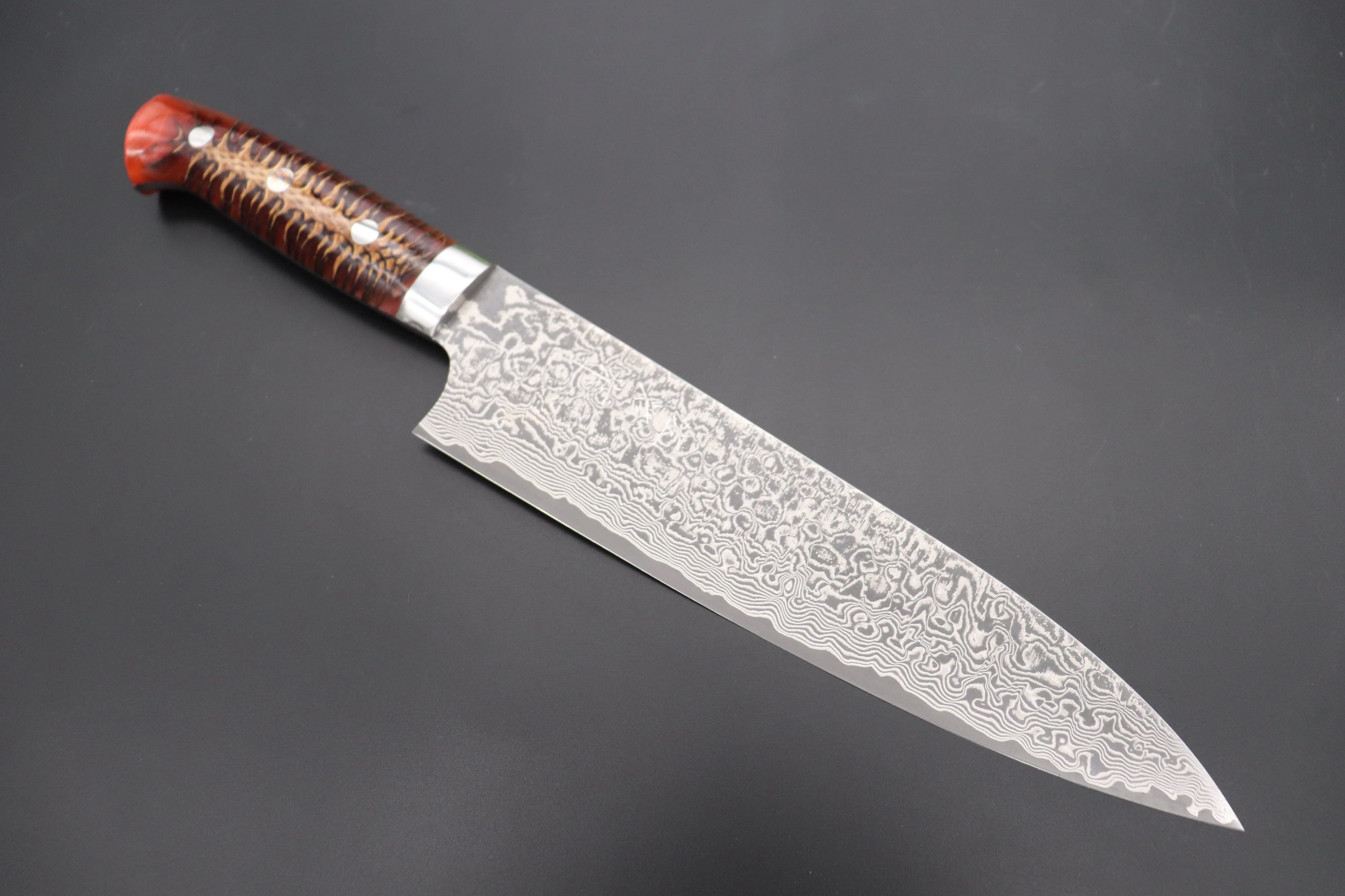 Takeshi Saji SUMMIT ― Limited Edition Custom Series  SMT-804 R-2 Custom Damascus Gyuto 210mm (8.2 Inch)