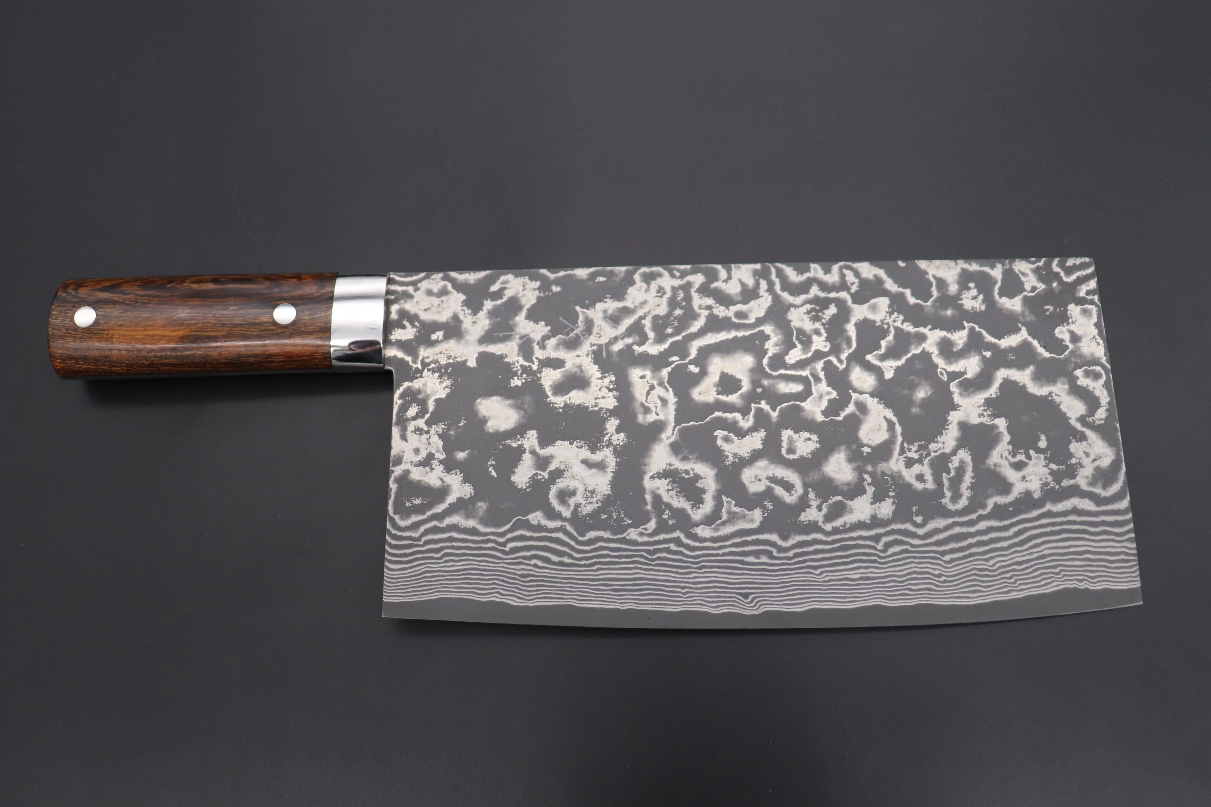 Takeshi Saji VG-10 Custom Damascus TS-CC2 Chinese Cleaver (Ironwood  Handle)