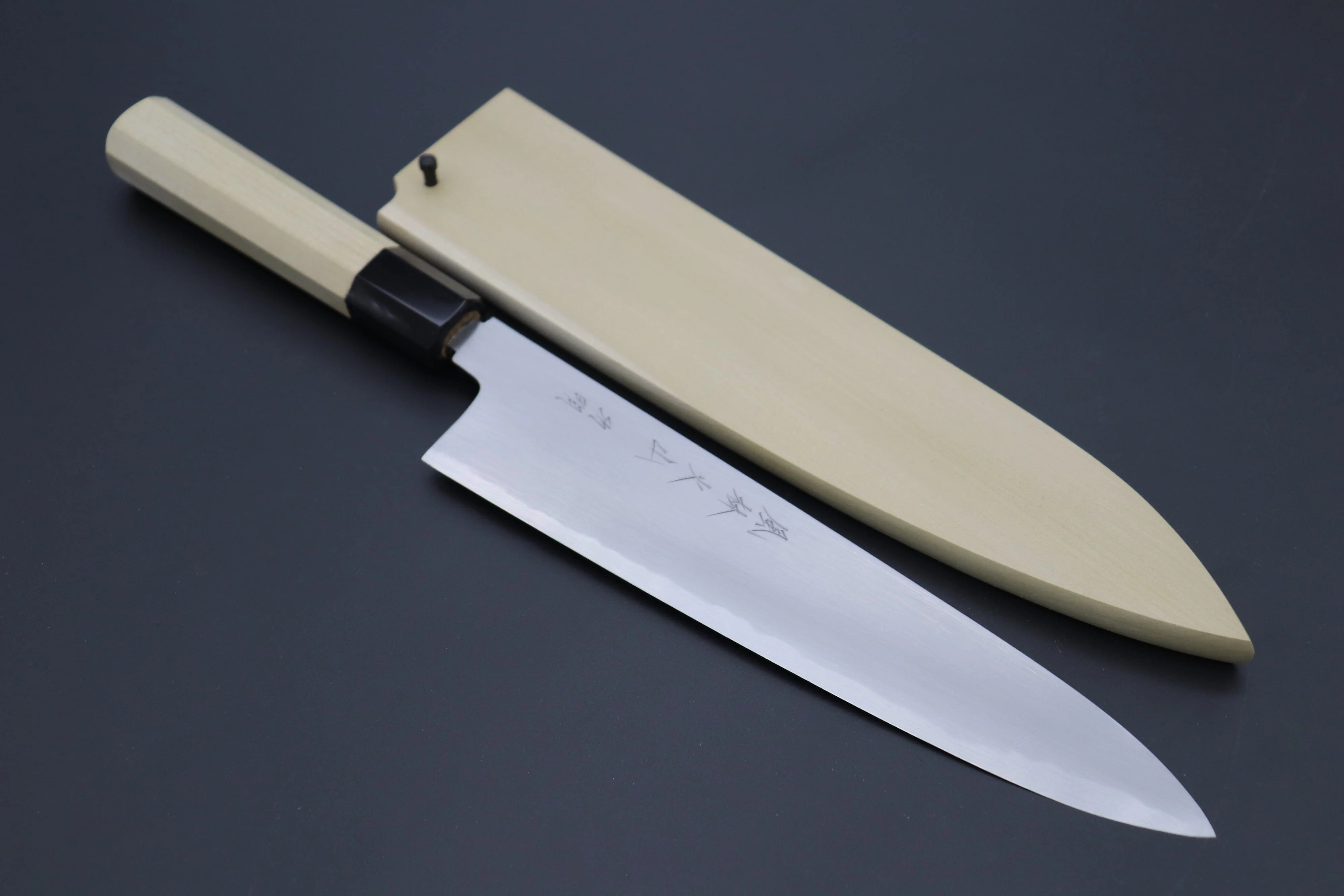 Fu-Rin-Ka-Zan White Steel No.2 Wa Series Hon Kasumi Wa Gyuto (210mm to 270mm, 3 sizes) - Image 10